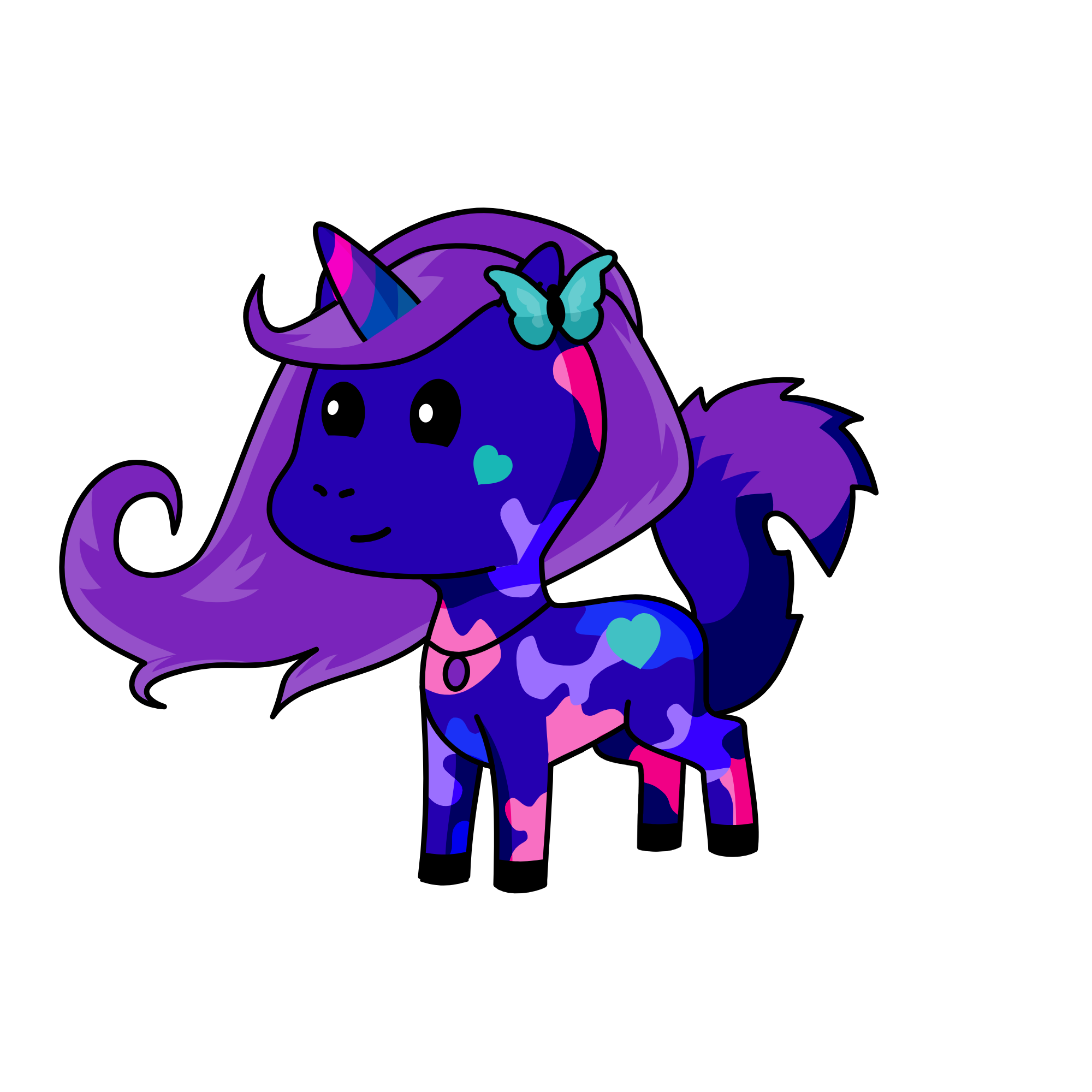 🎆✨🎇🍭💜💙, the unicorn