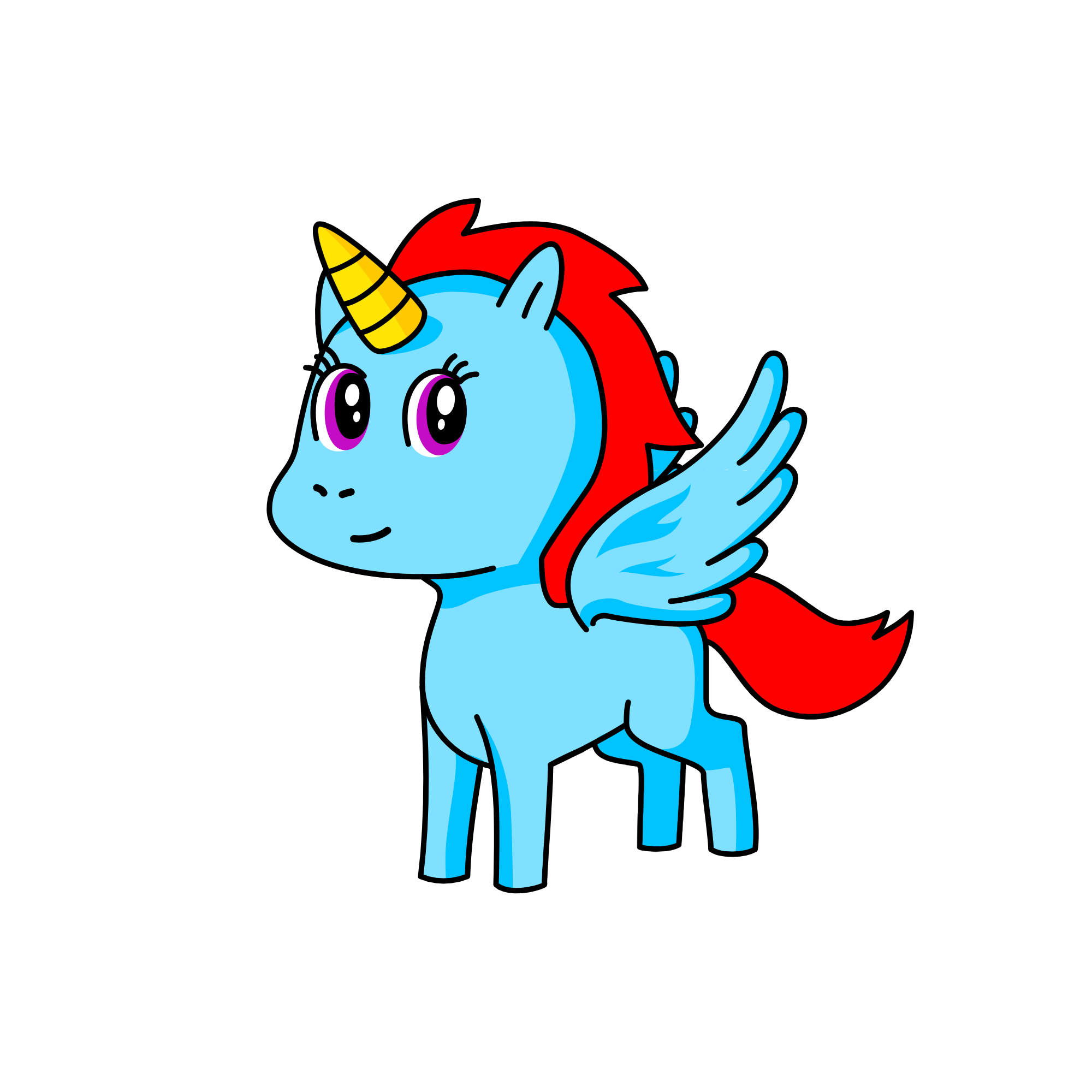 Rainbow Dash, the unicorn