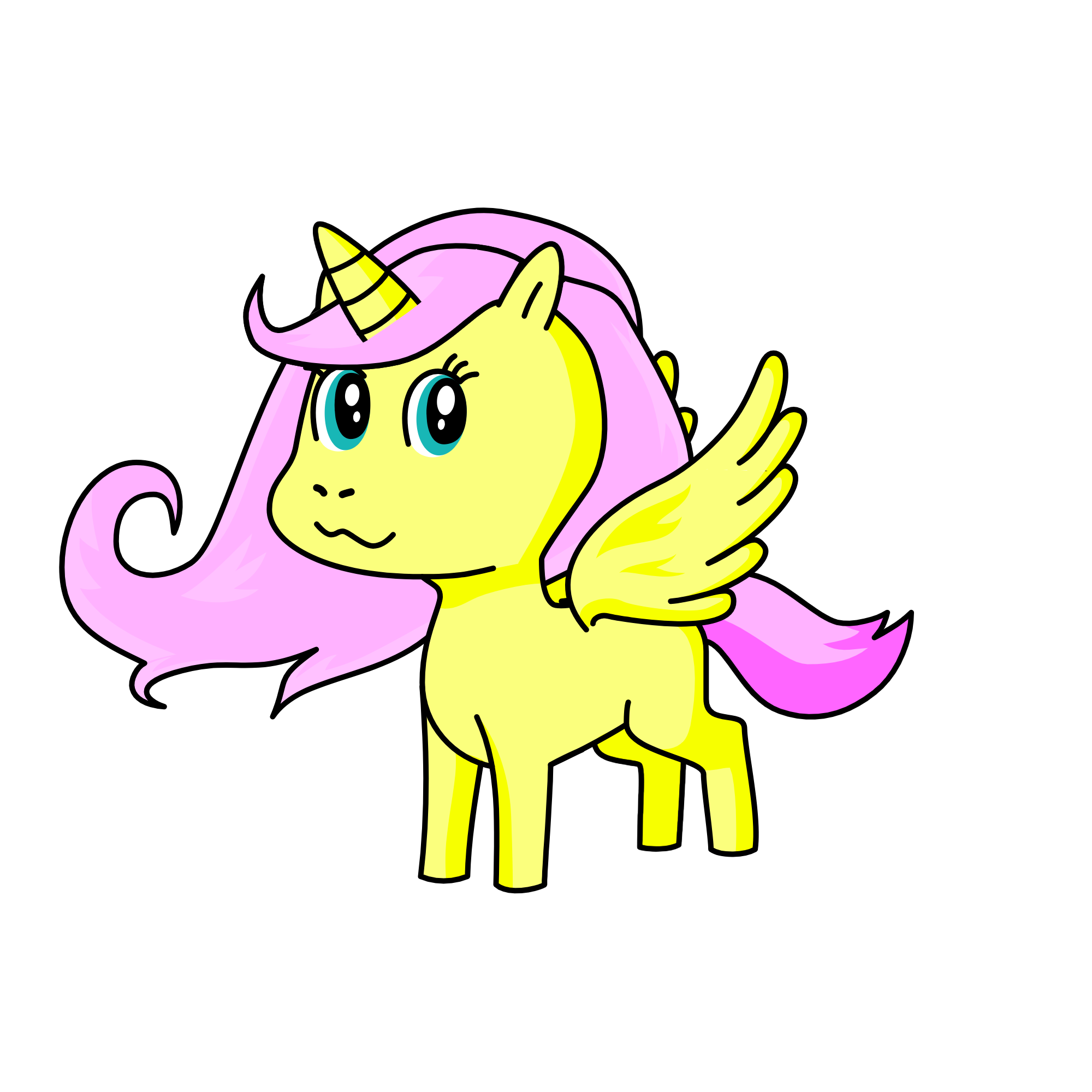 Fluttershy, the unicorn