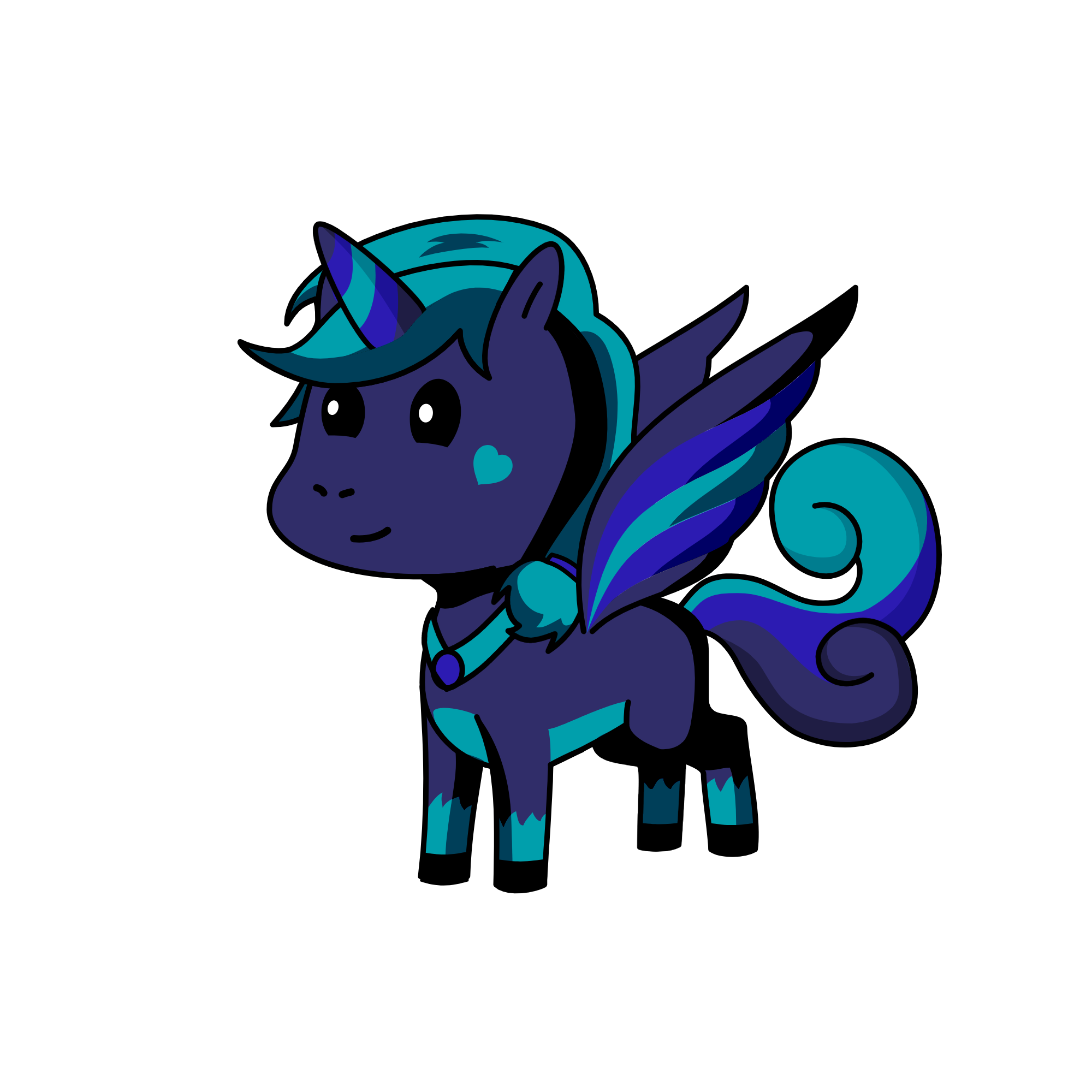 bluey, the unicorn