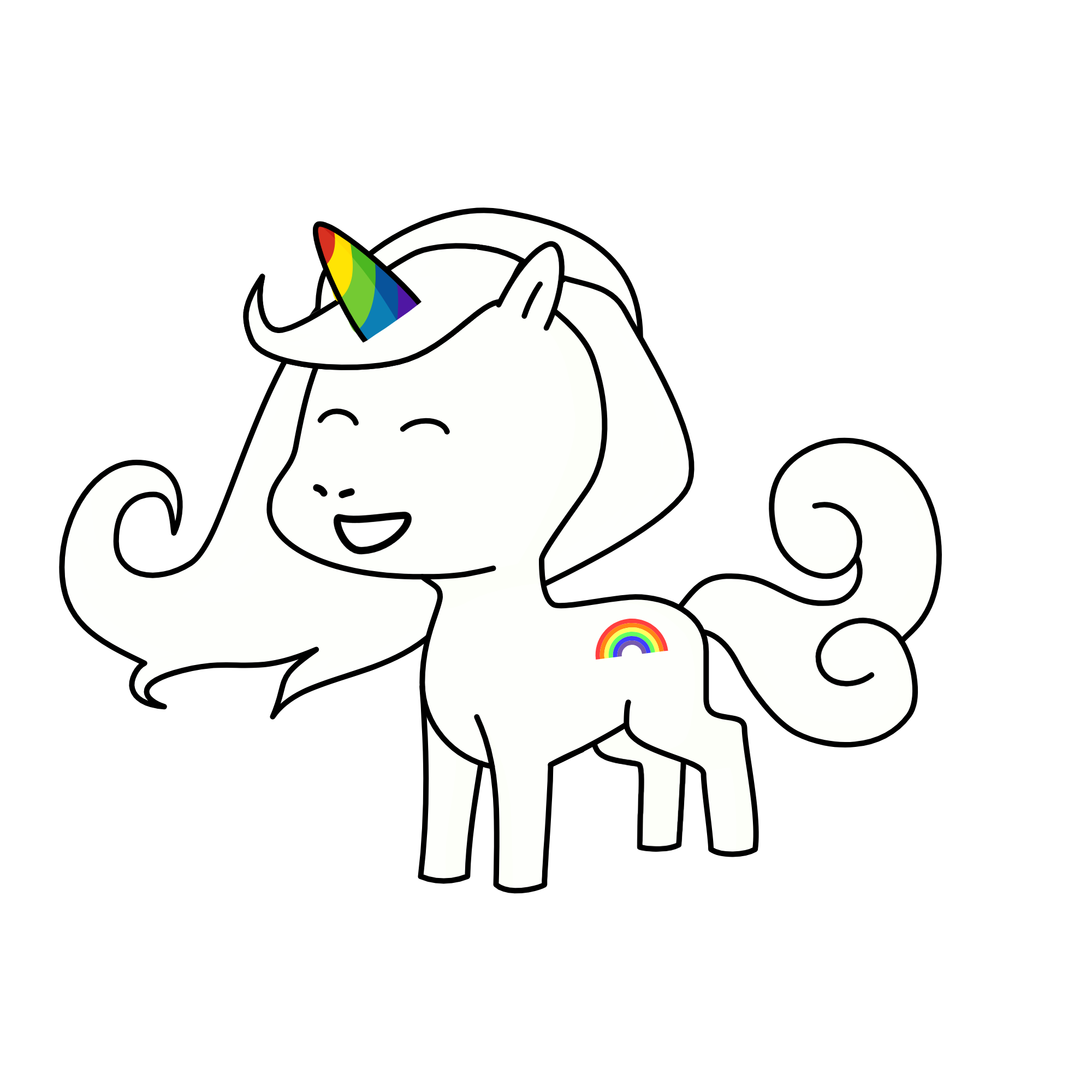 White rainbow, the unicorn