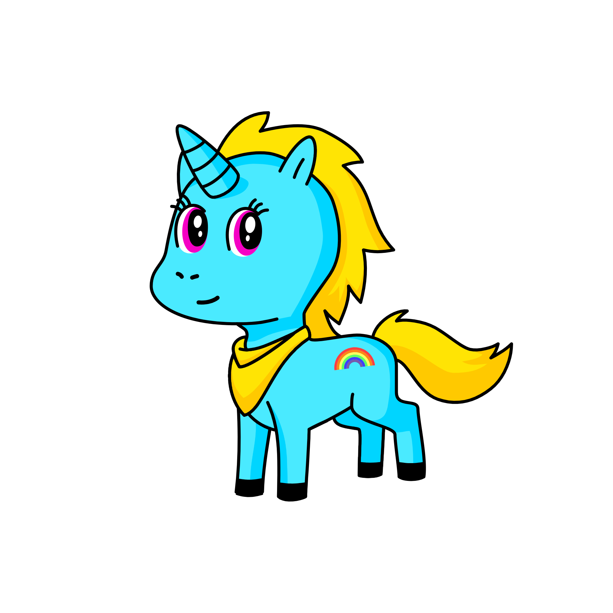 rainbow dash, the unicorn