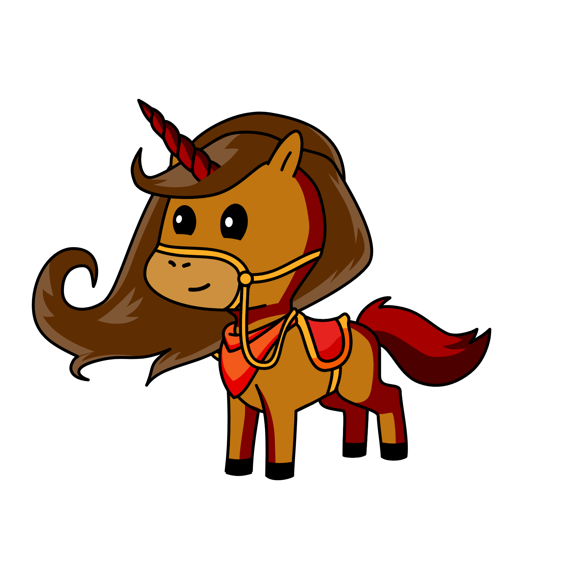 Cowgirl, the unicorn