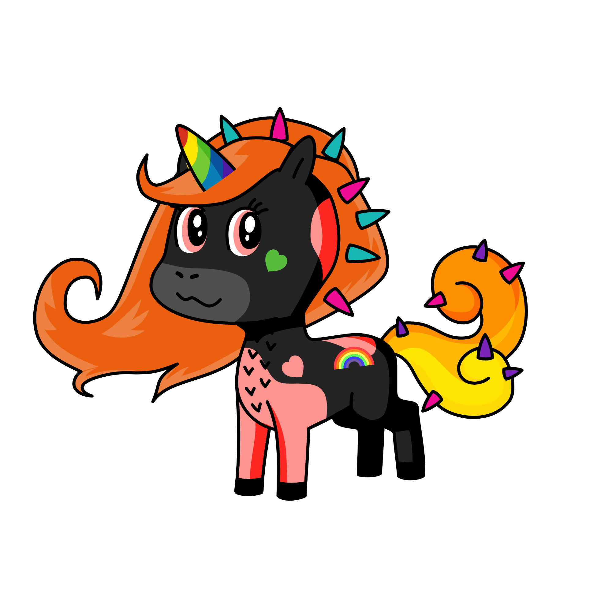 rainbow can be rude to, the unicorn
