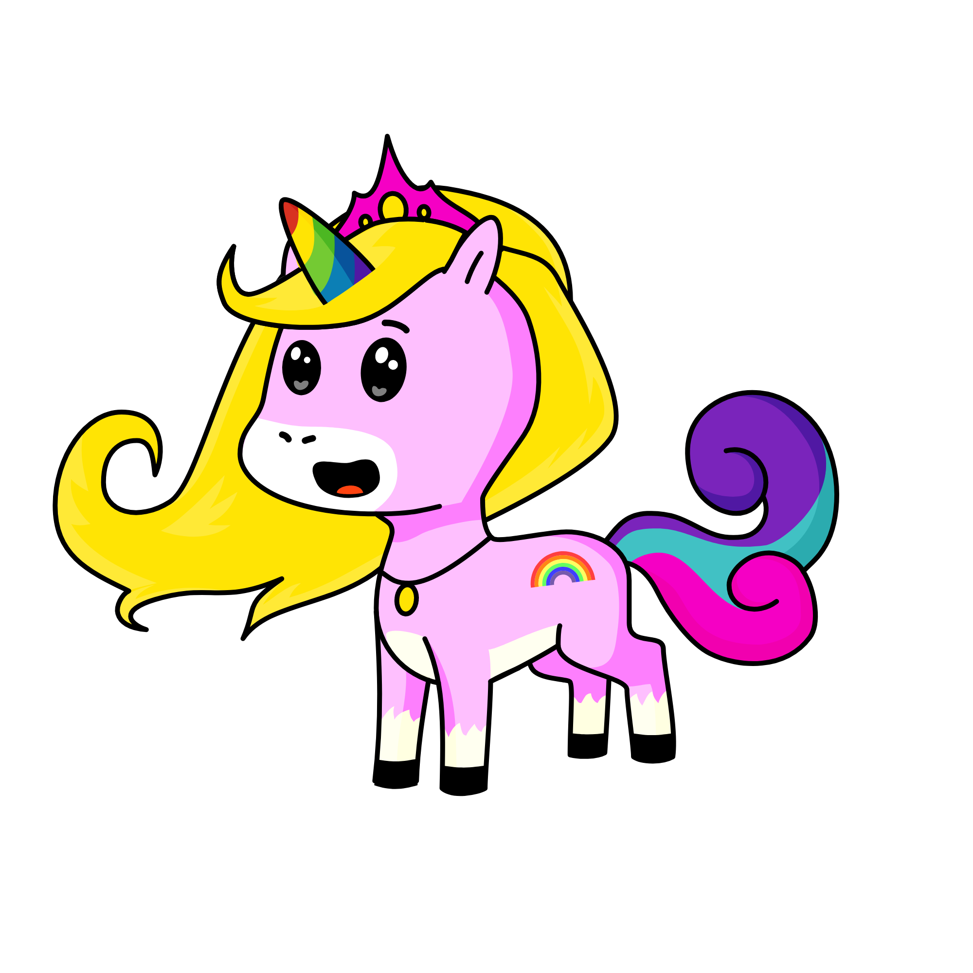 Rainbow, the unicorn
