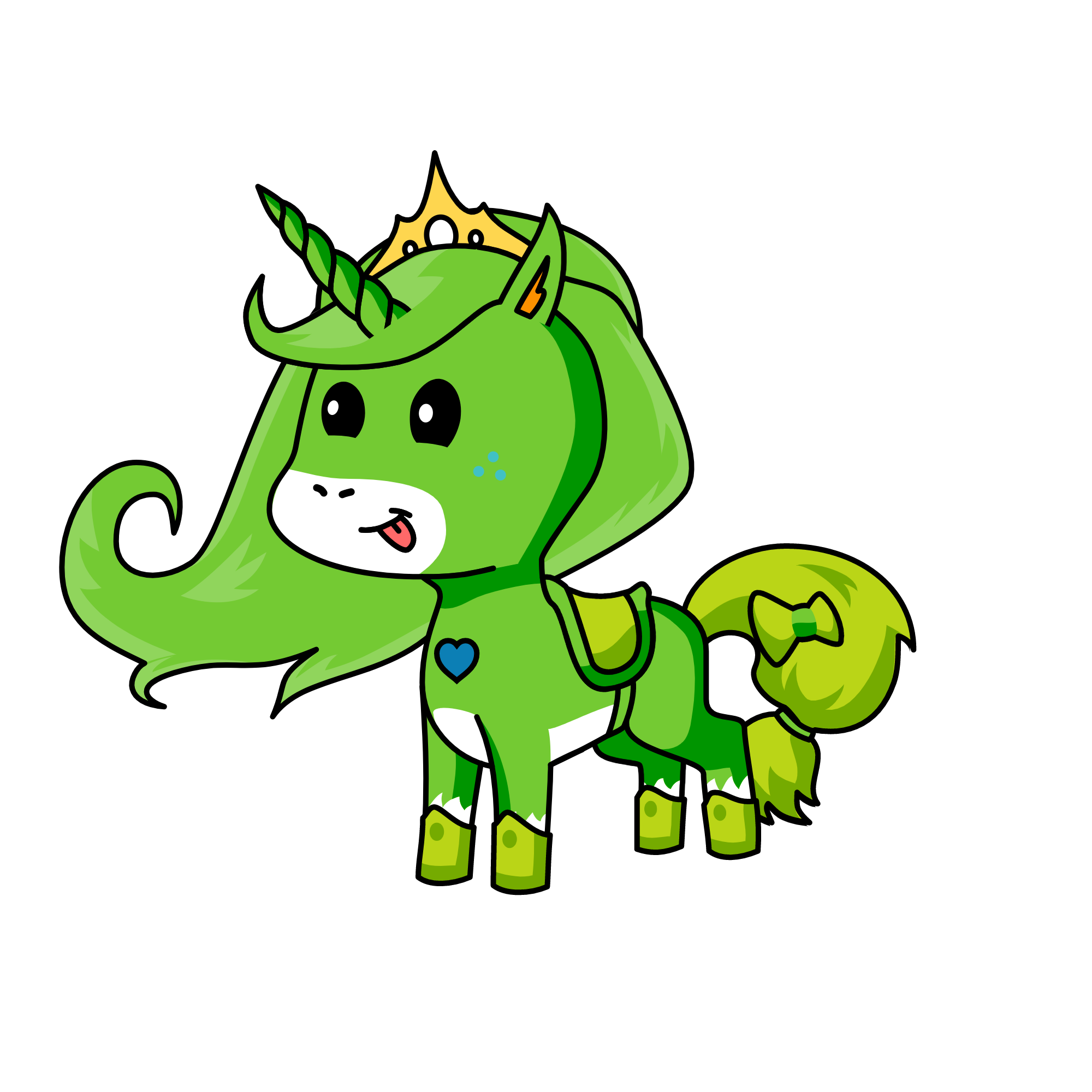 Green Queen, the unicorn