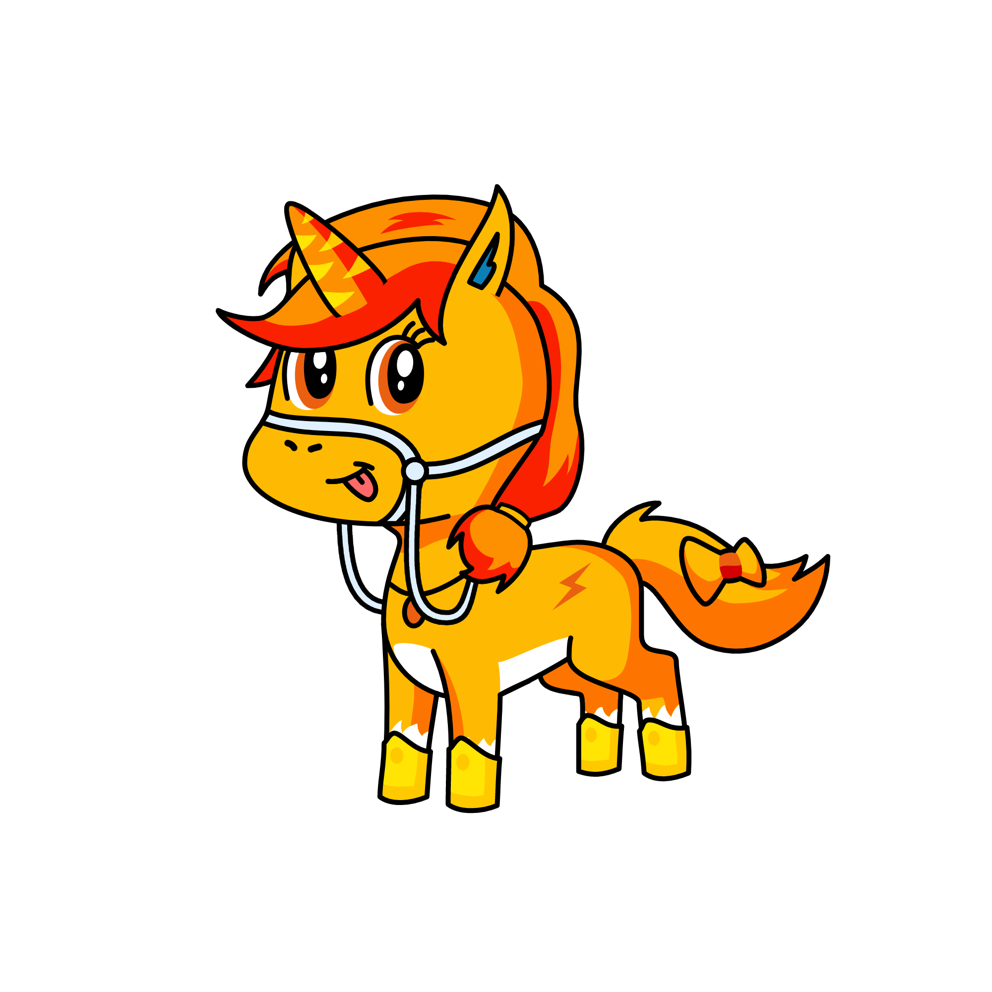 Sunset, the unicorn