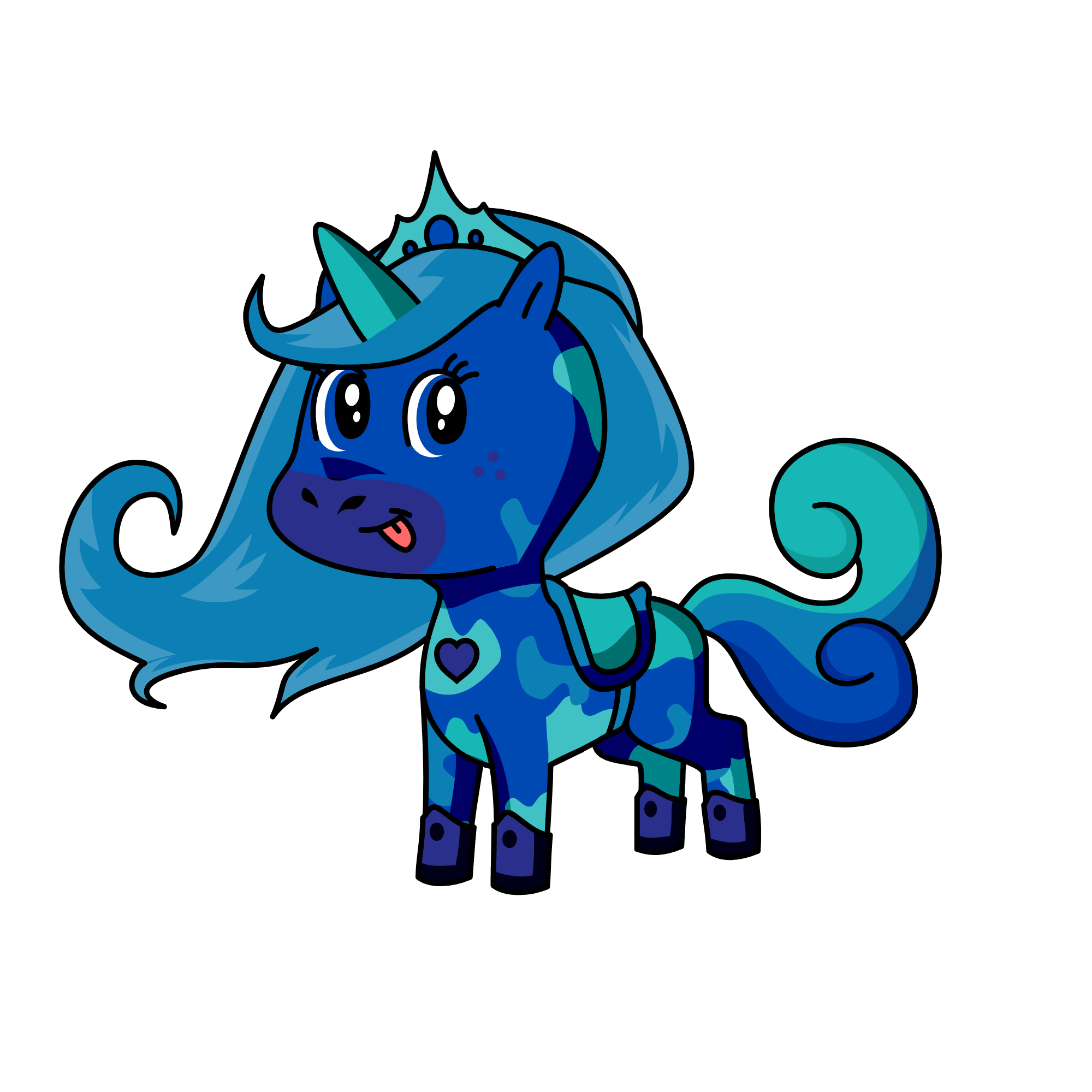 blue, the unicorn