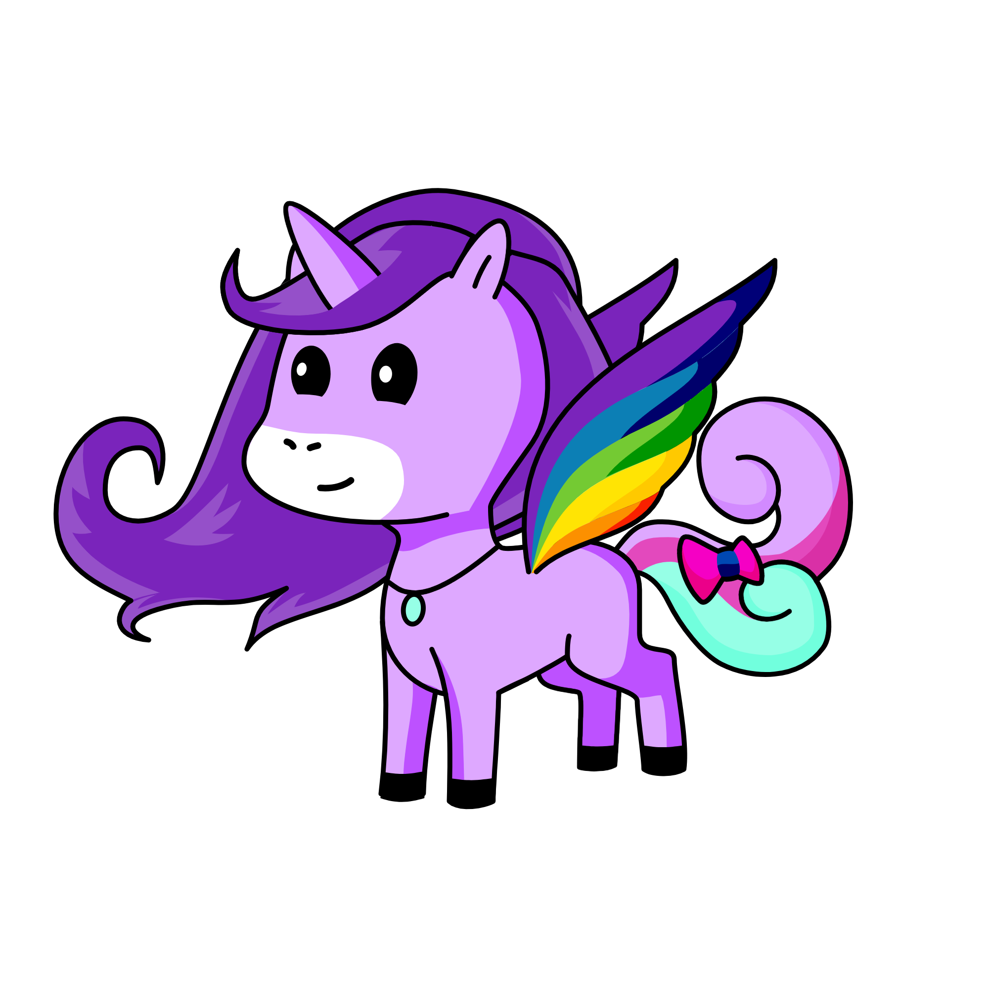 Rainbow, the unicorn