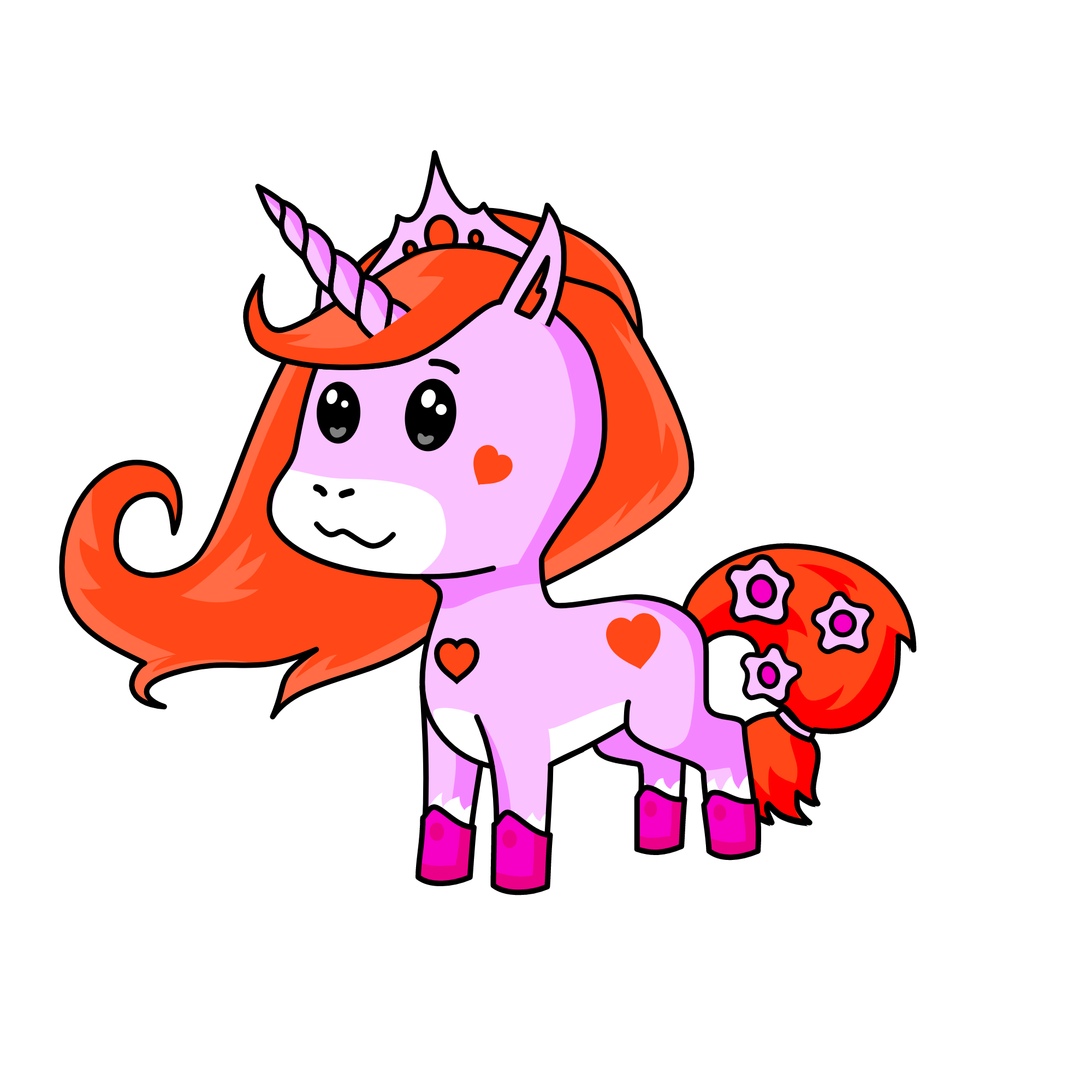 Happy valentines day, the unicorn