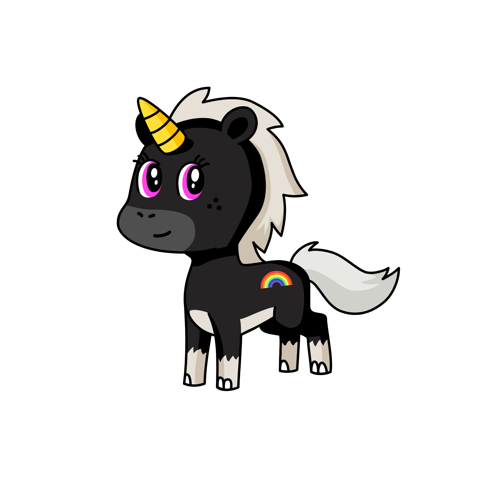 Black girl, the unicorn