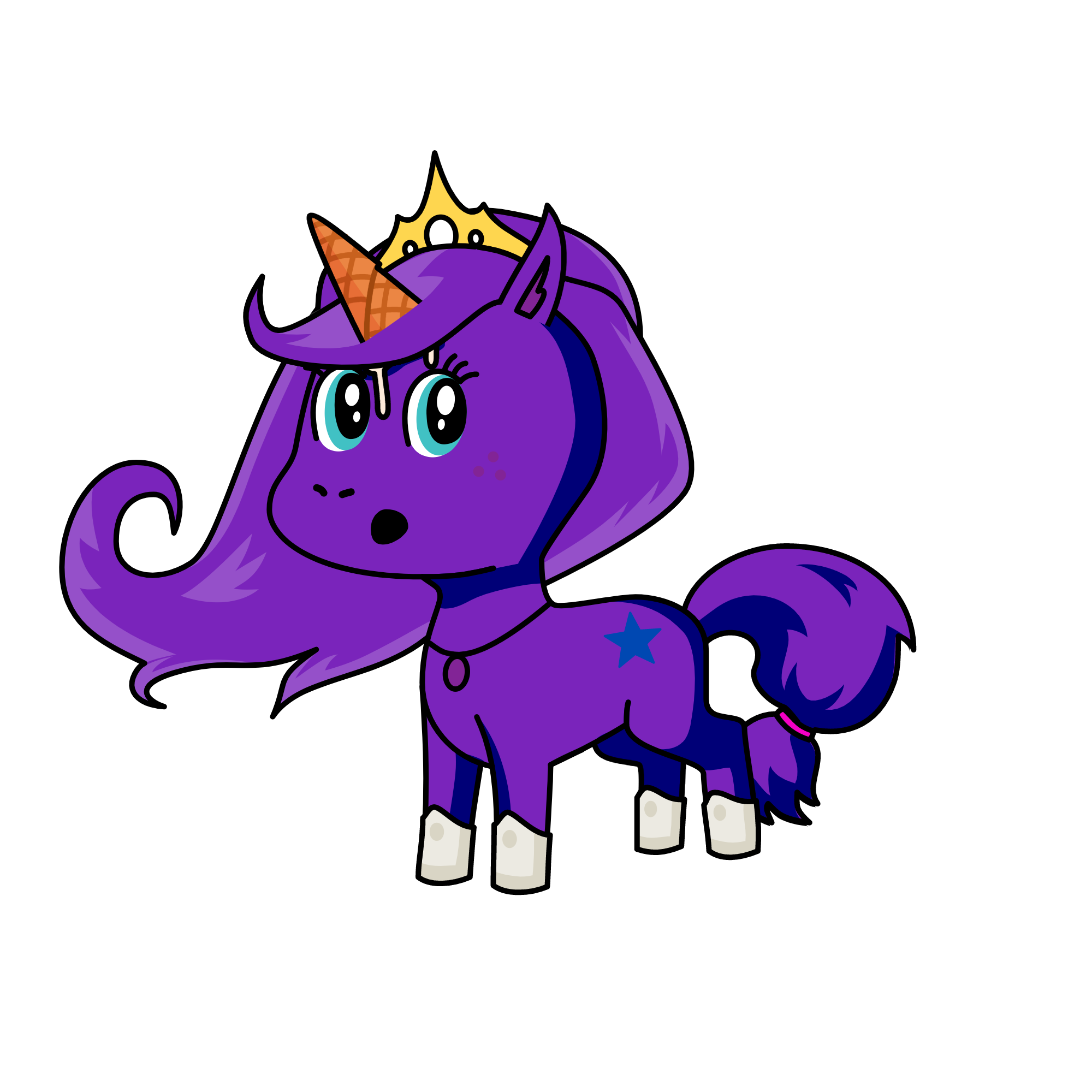 Purple corn, the unicorn