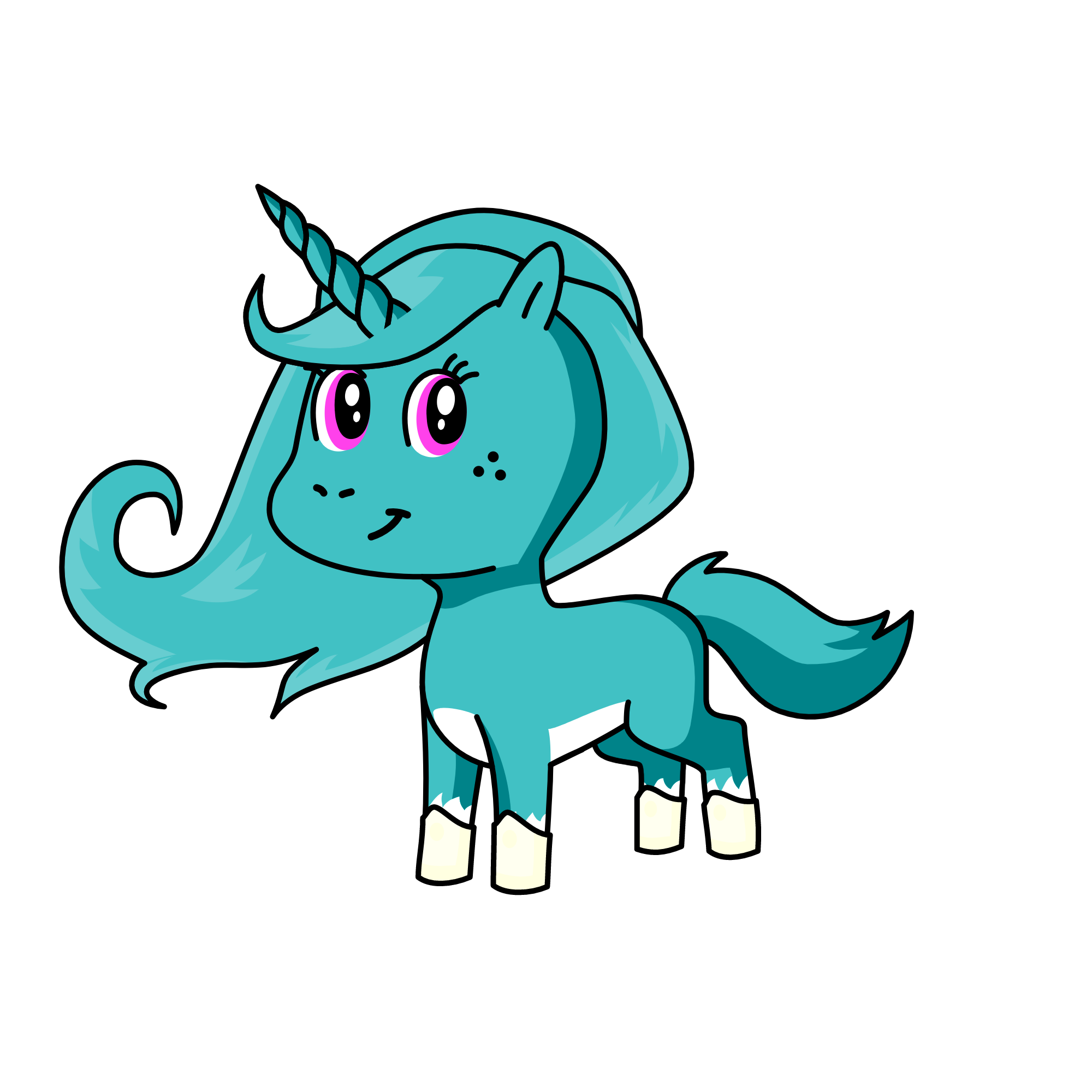 Crowned queen, the unicorn