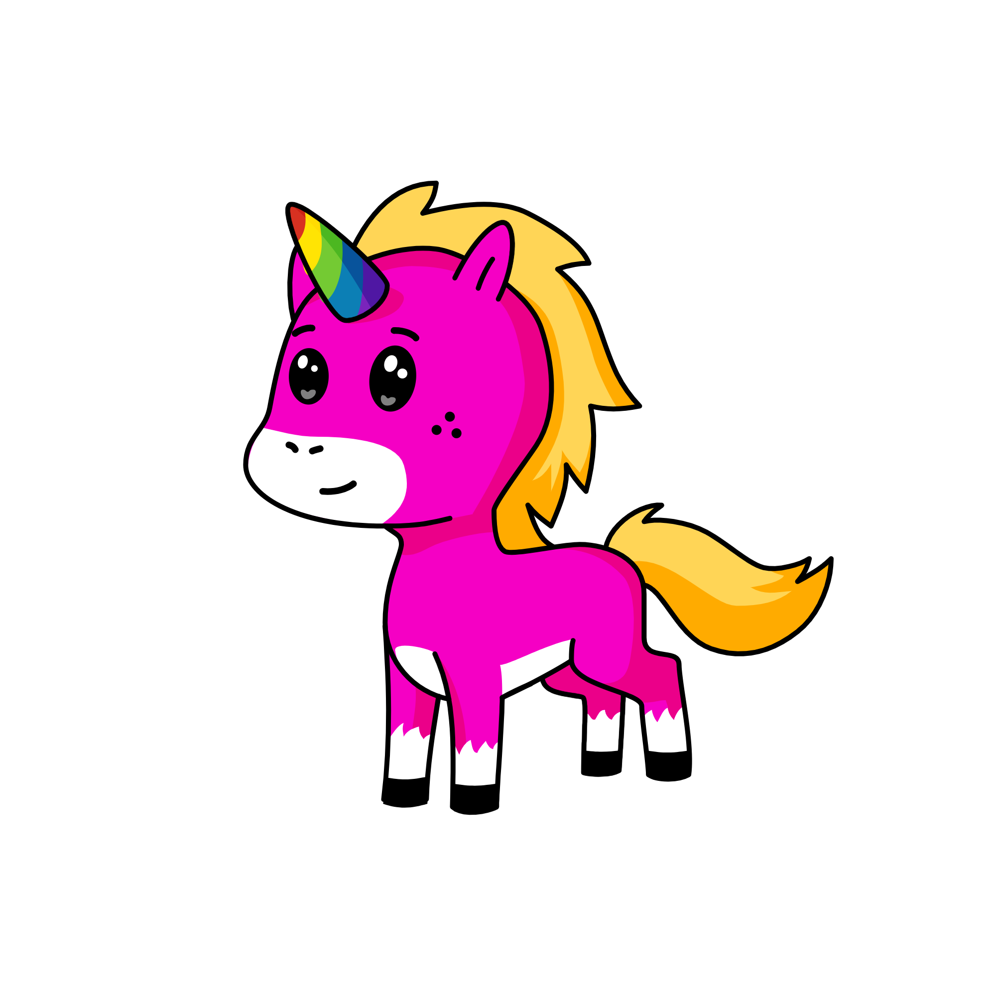 Rainbow, the unicorn