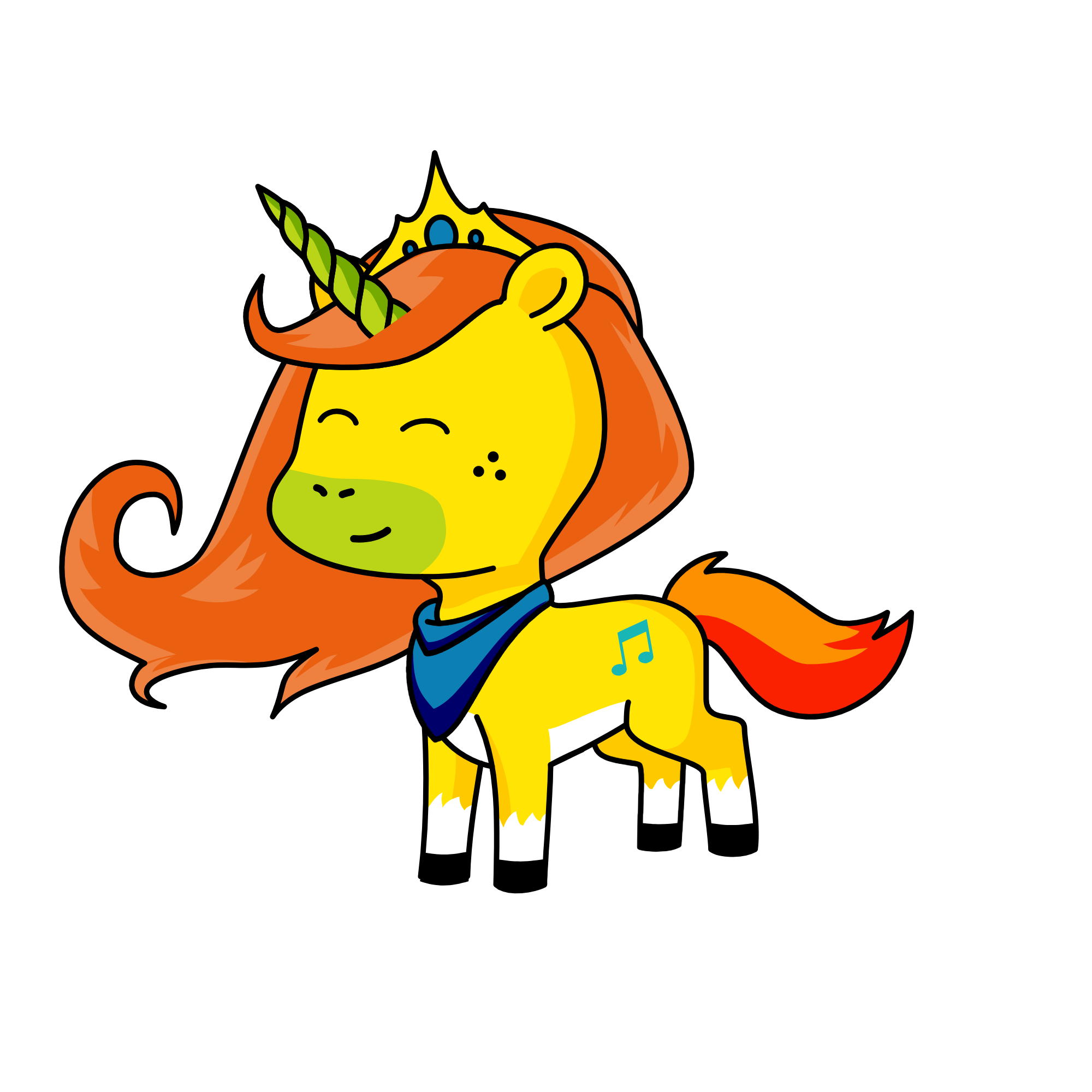 Sunset, the unicorn