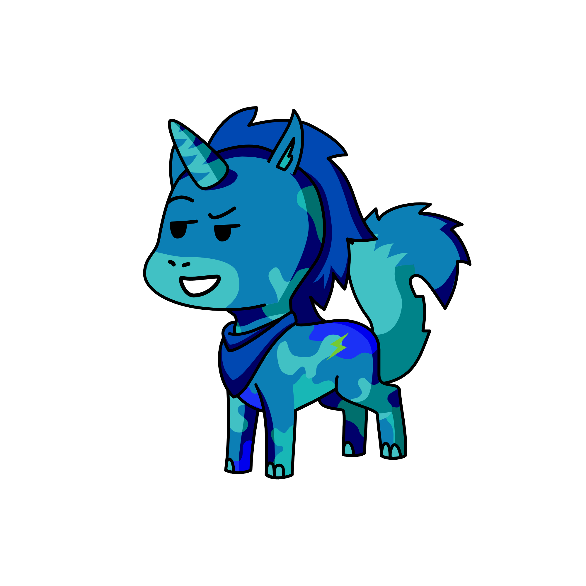commander blue, the unicorn