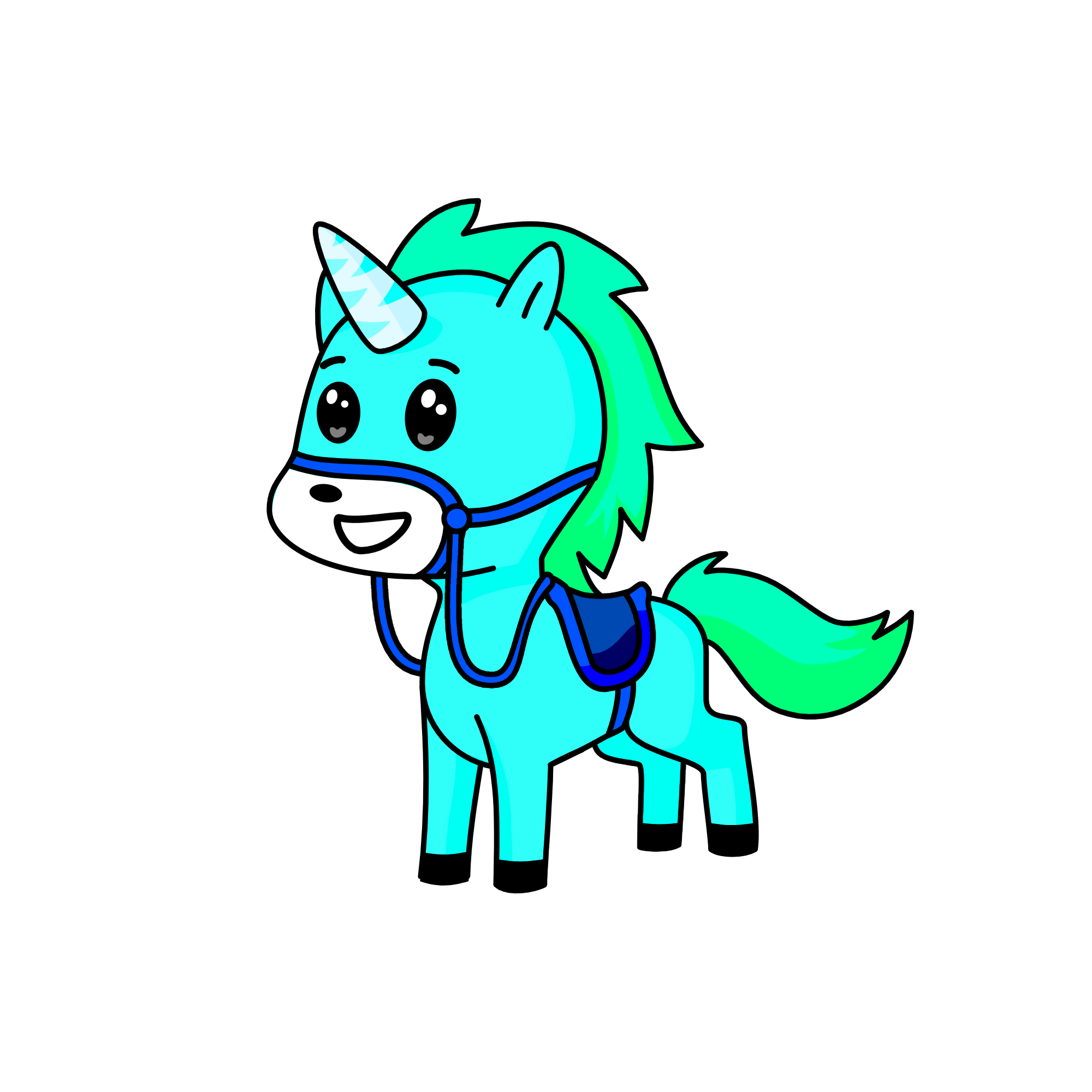 cute rainbow, the unicorn