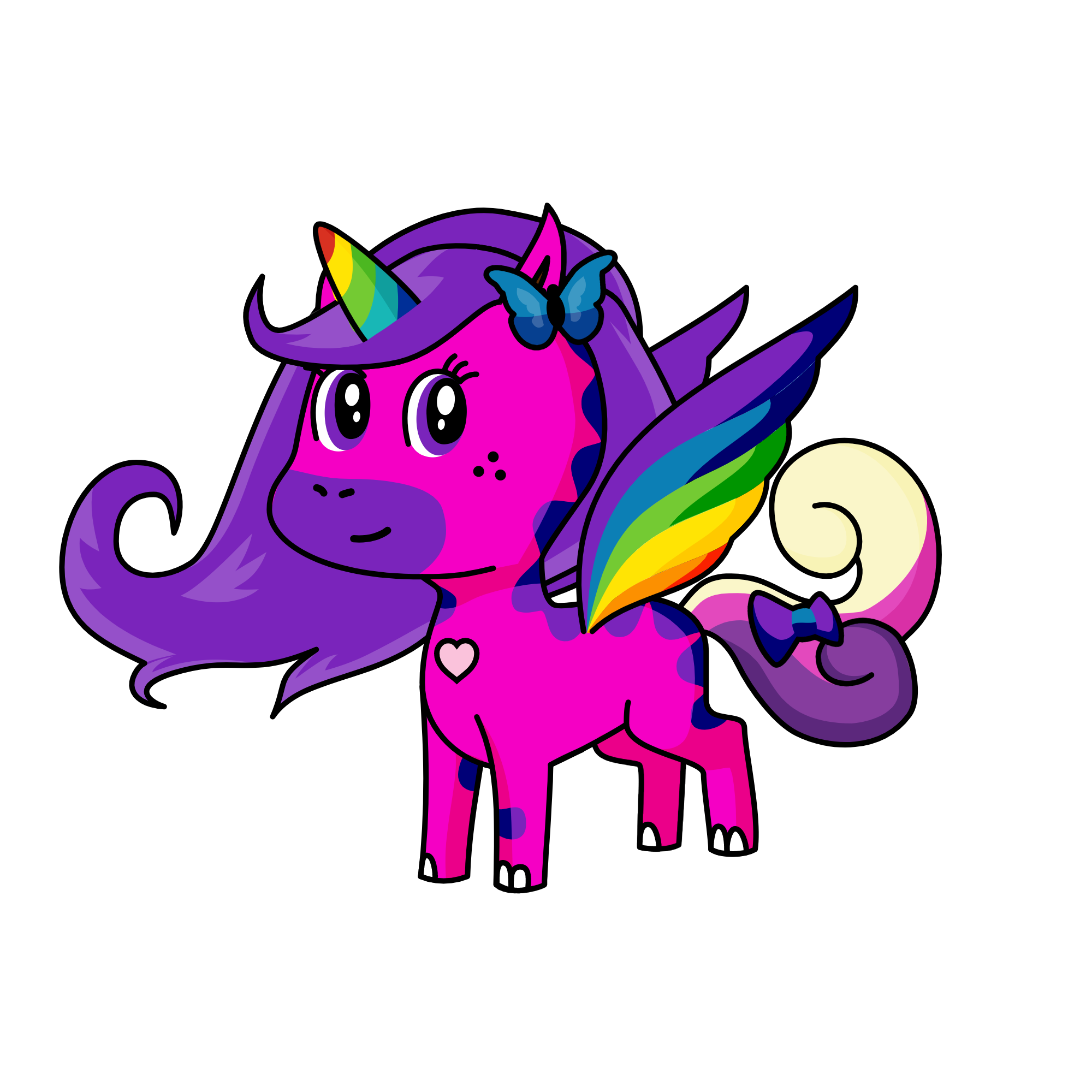 Rainbow, the unicorn