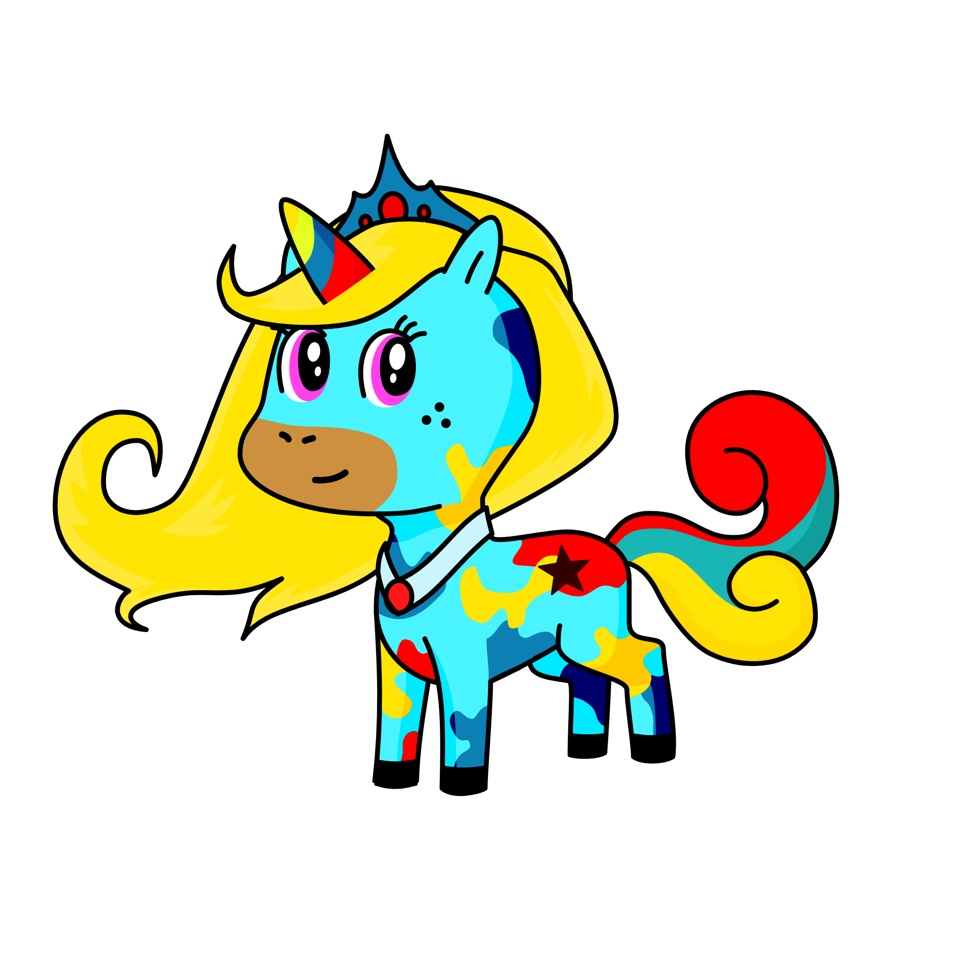 pony colommvbia, the unicorn