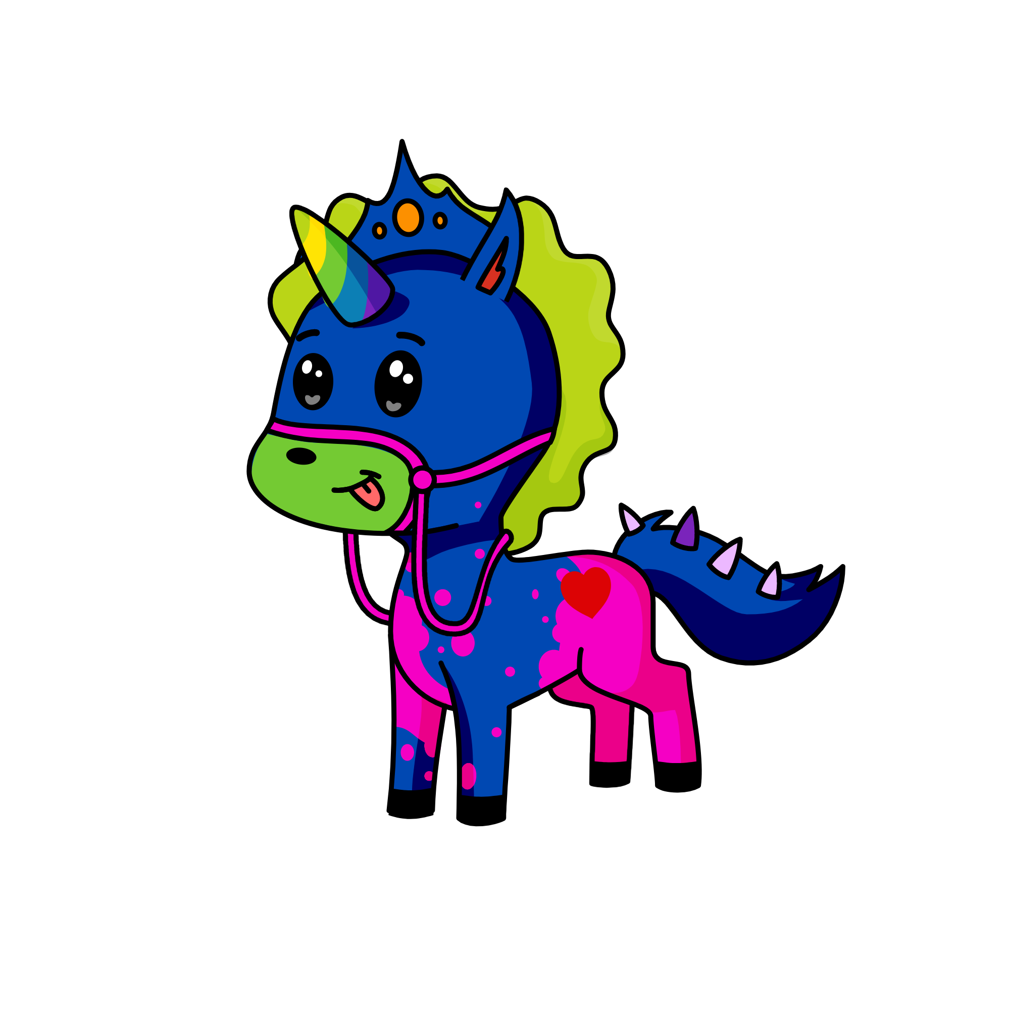 Pink pie, the unicorn