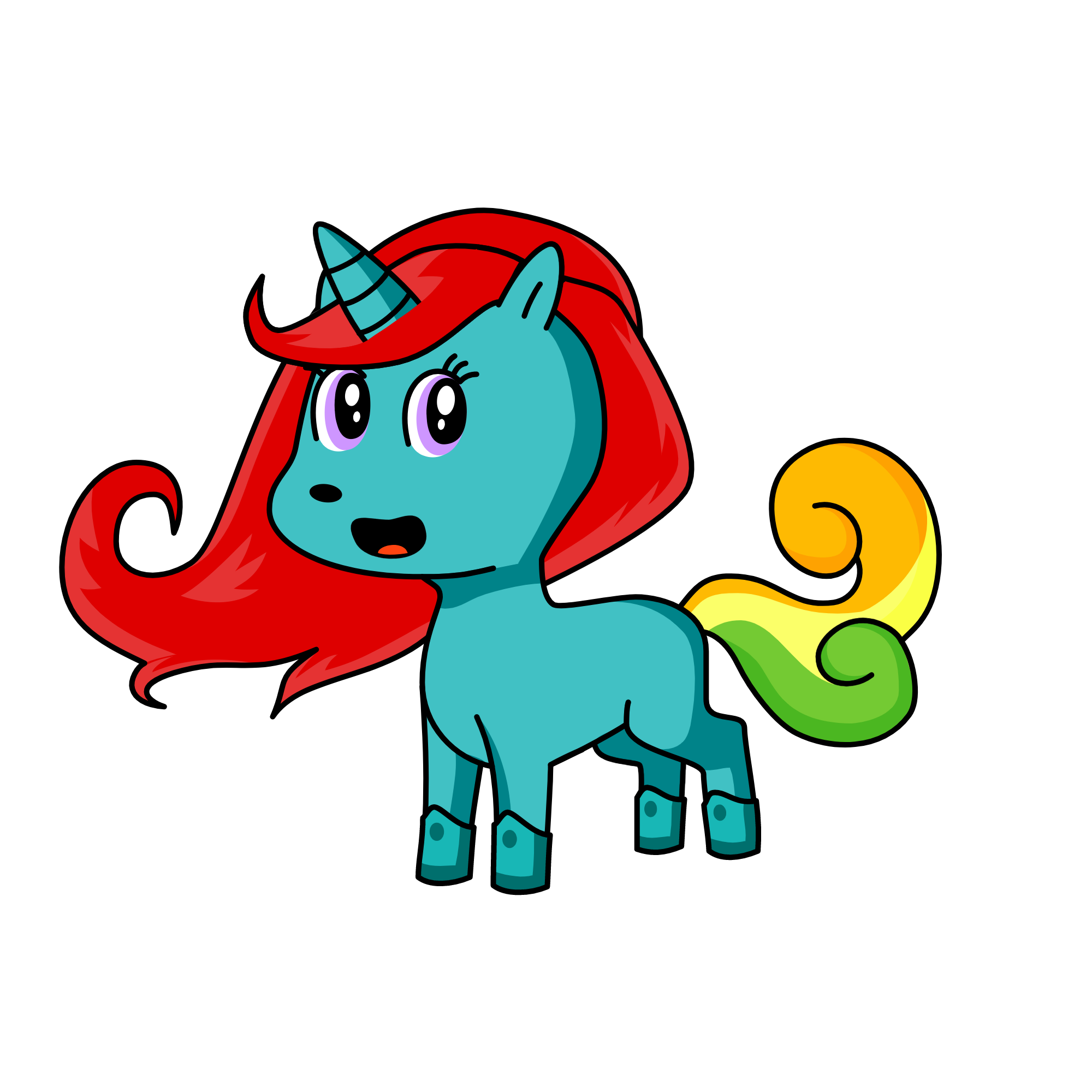 rainbow dash, the unicorn