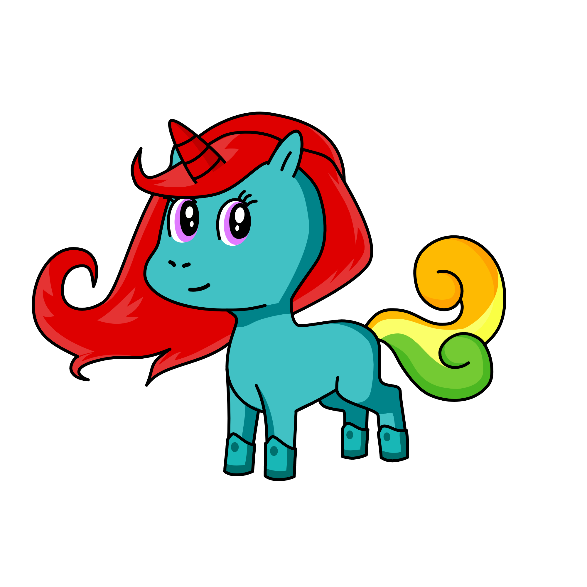 rain bow dash, the unicorn