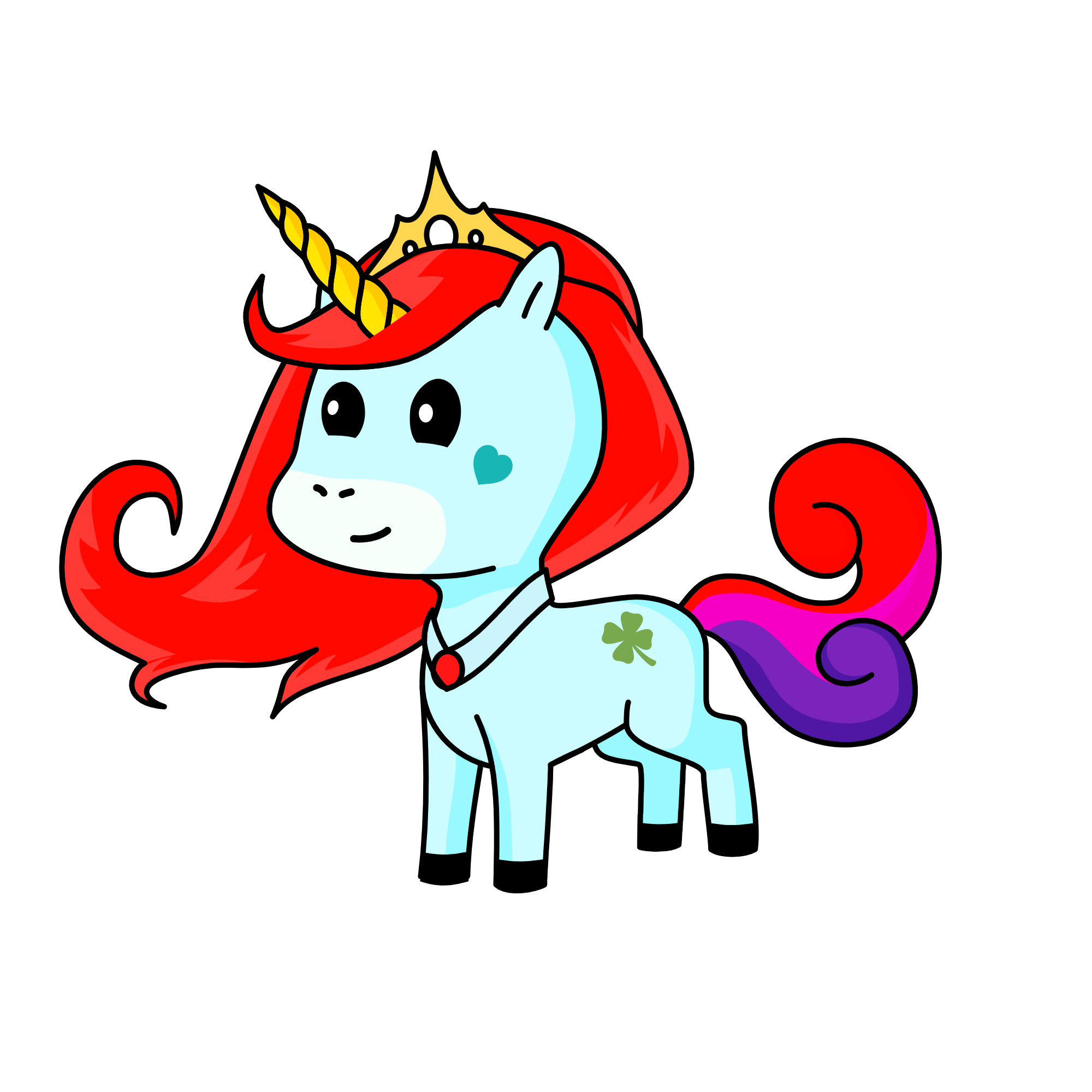 Rainbow, the unicorn