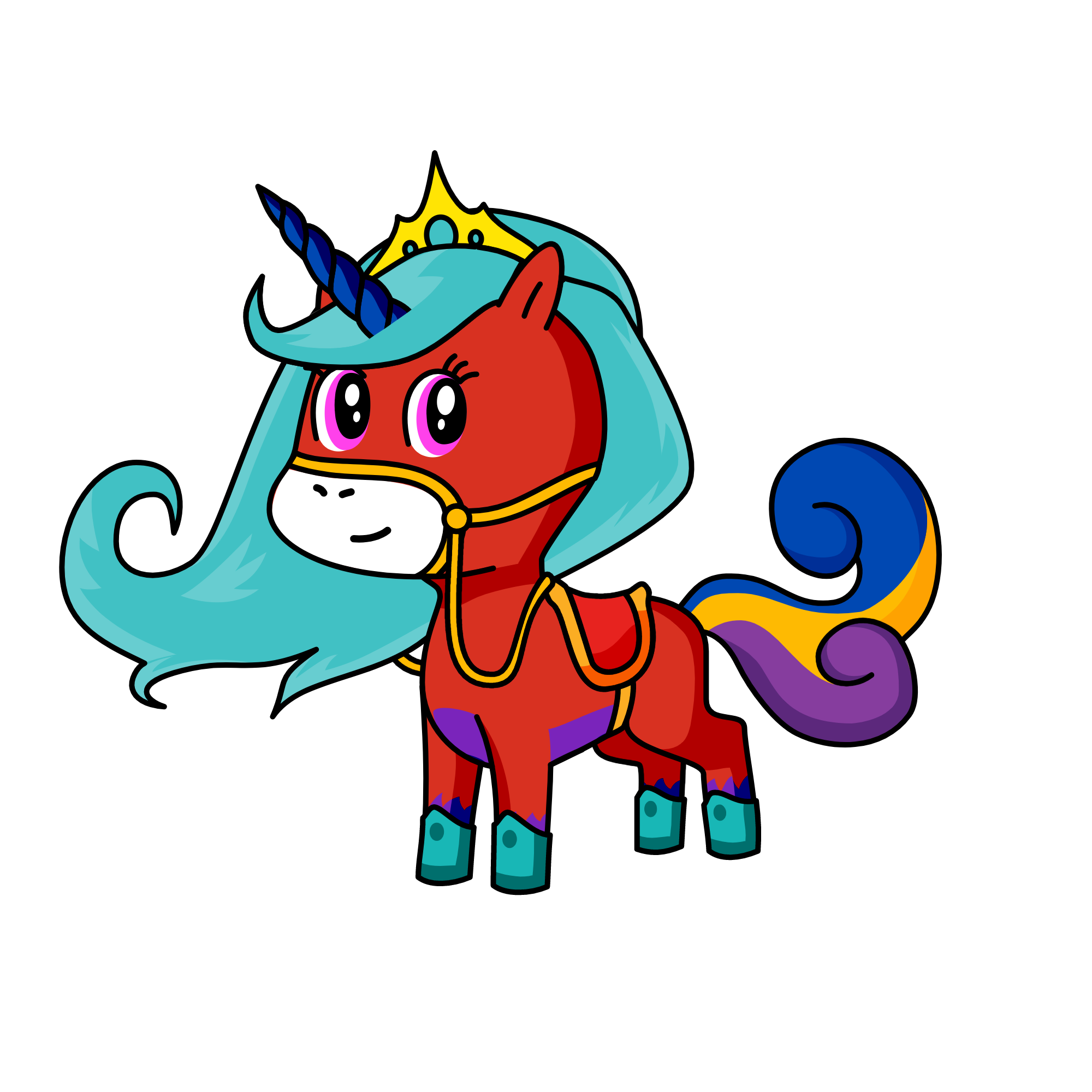 Pinka, the unicorn
