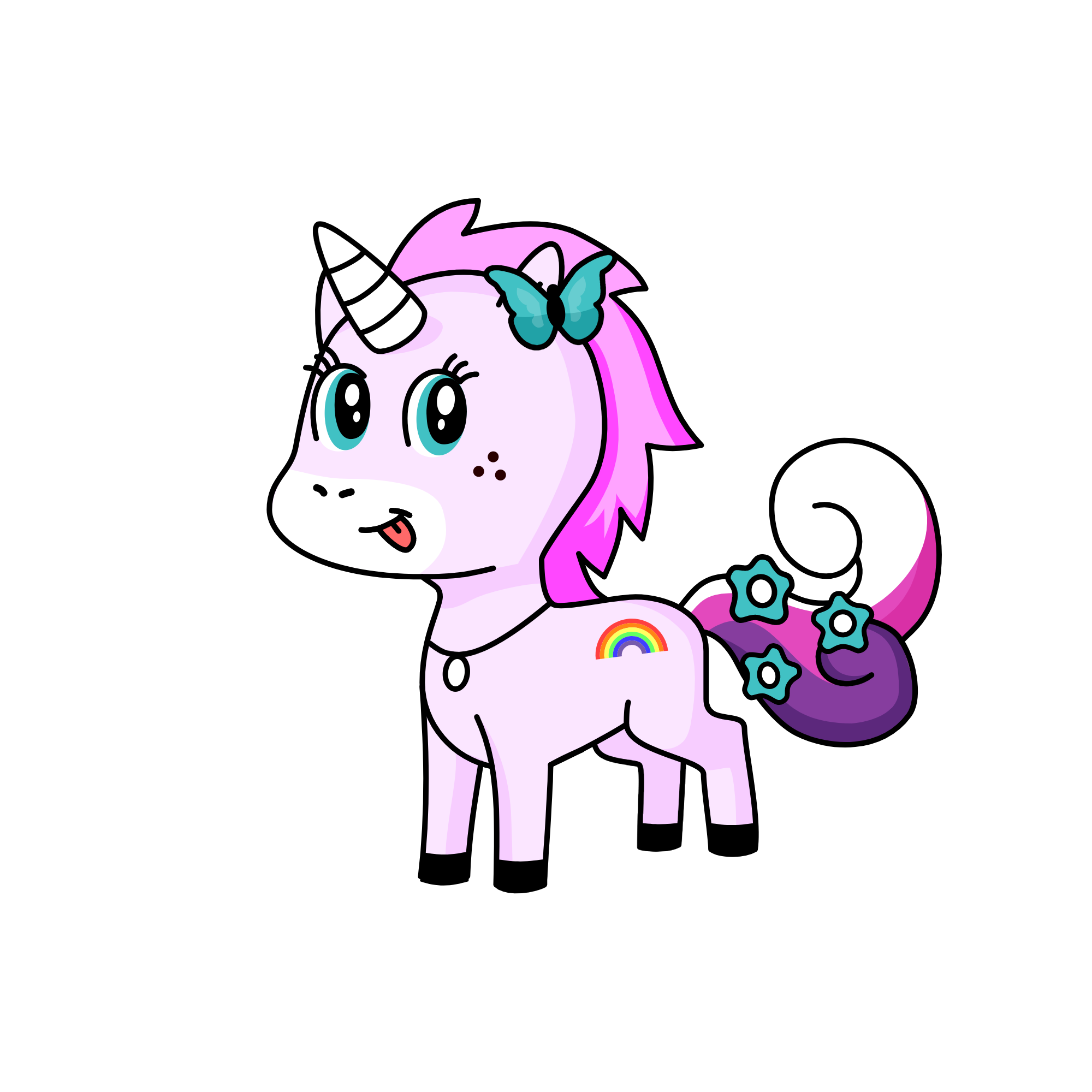Glitter Puff, the unicorn