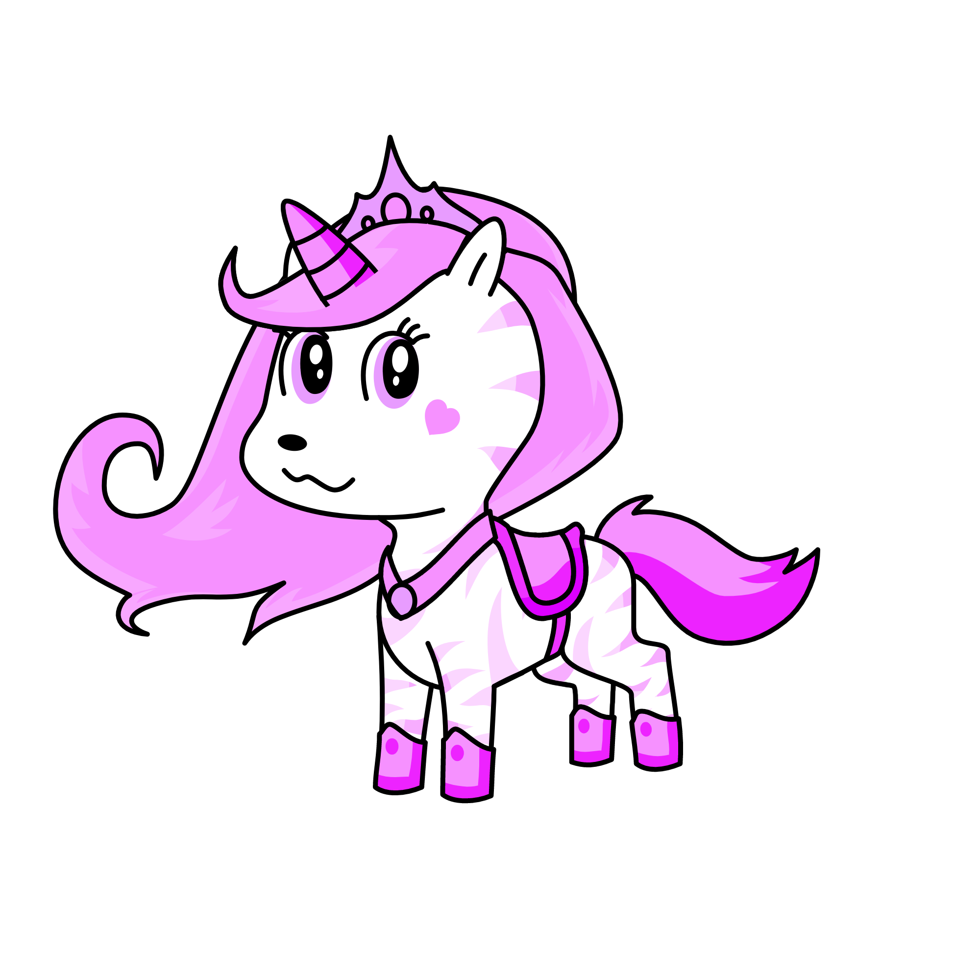 pink queen, the unicorn