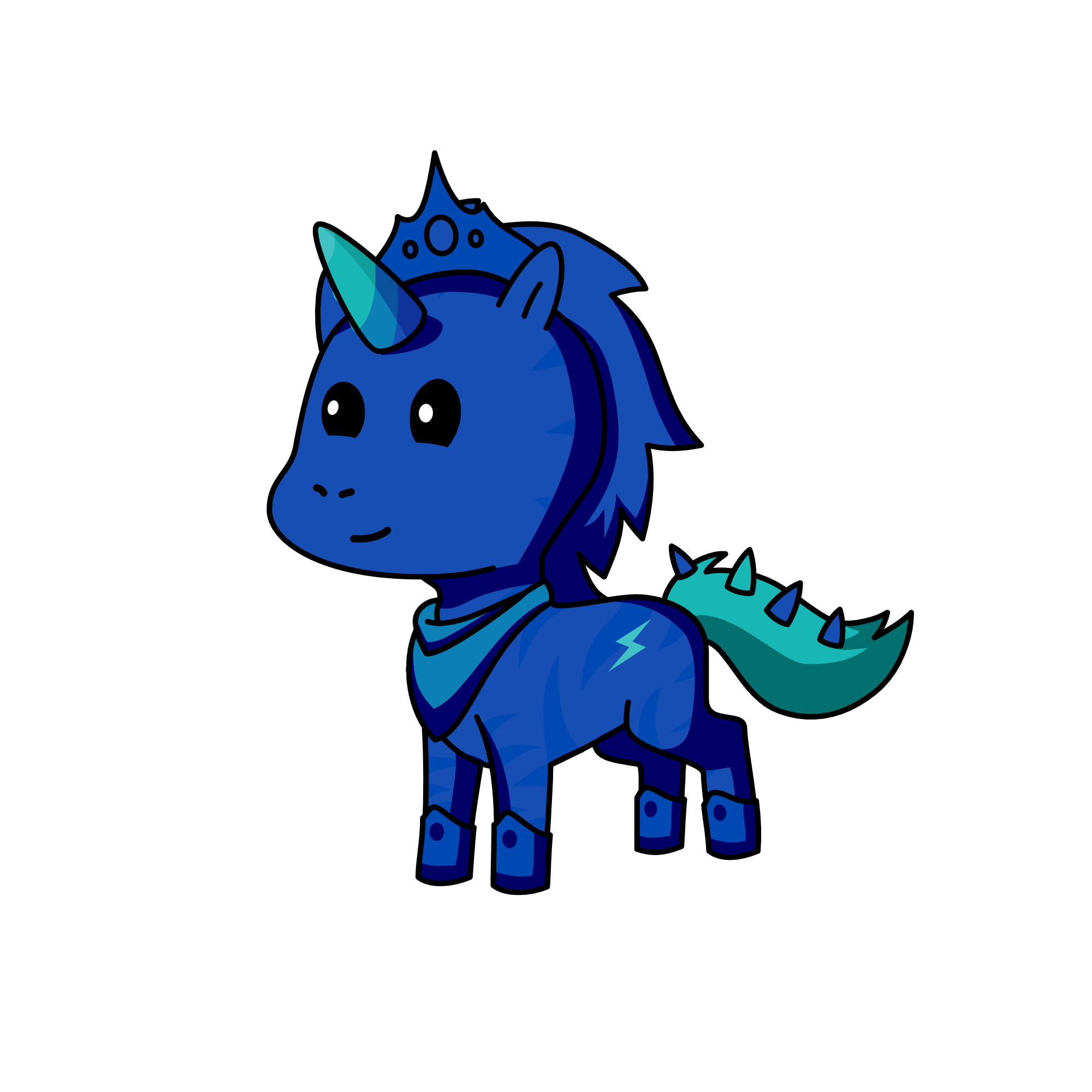blue king, the unicorn