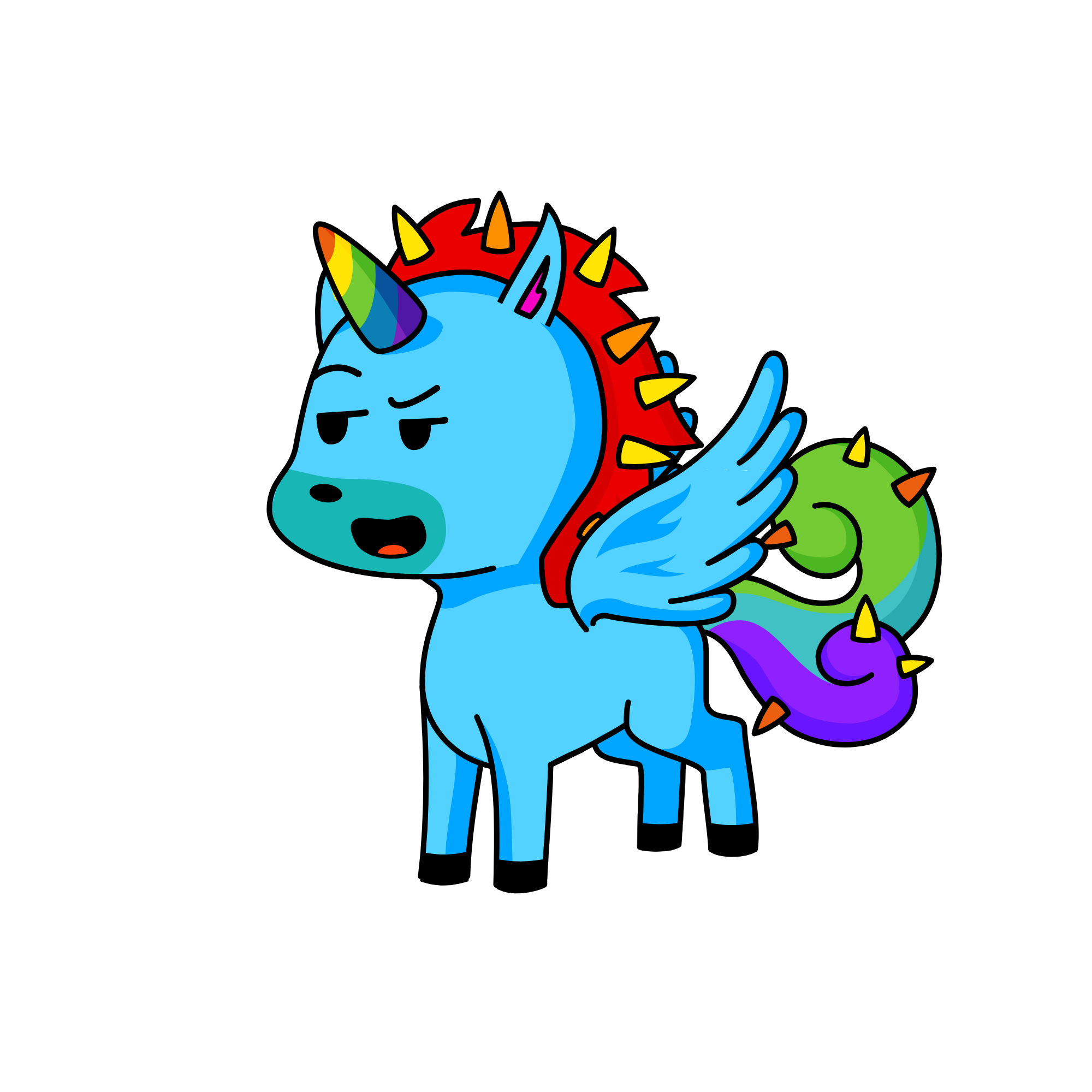rainbow dash, the unicorn
