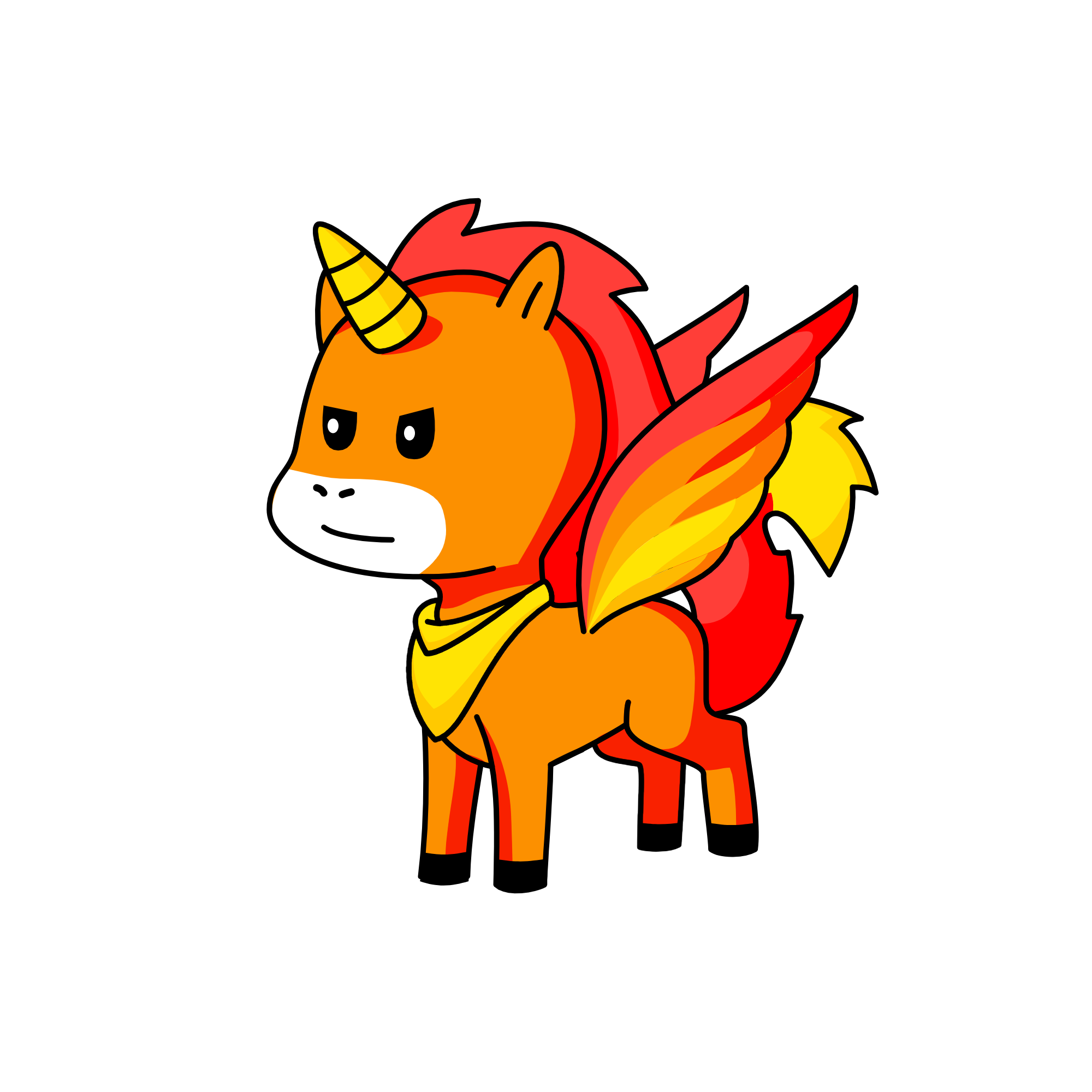fire element unicorn, the unicorn