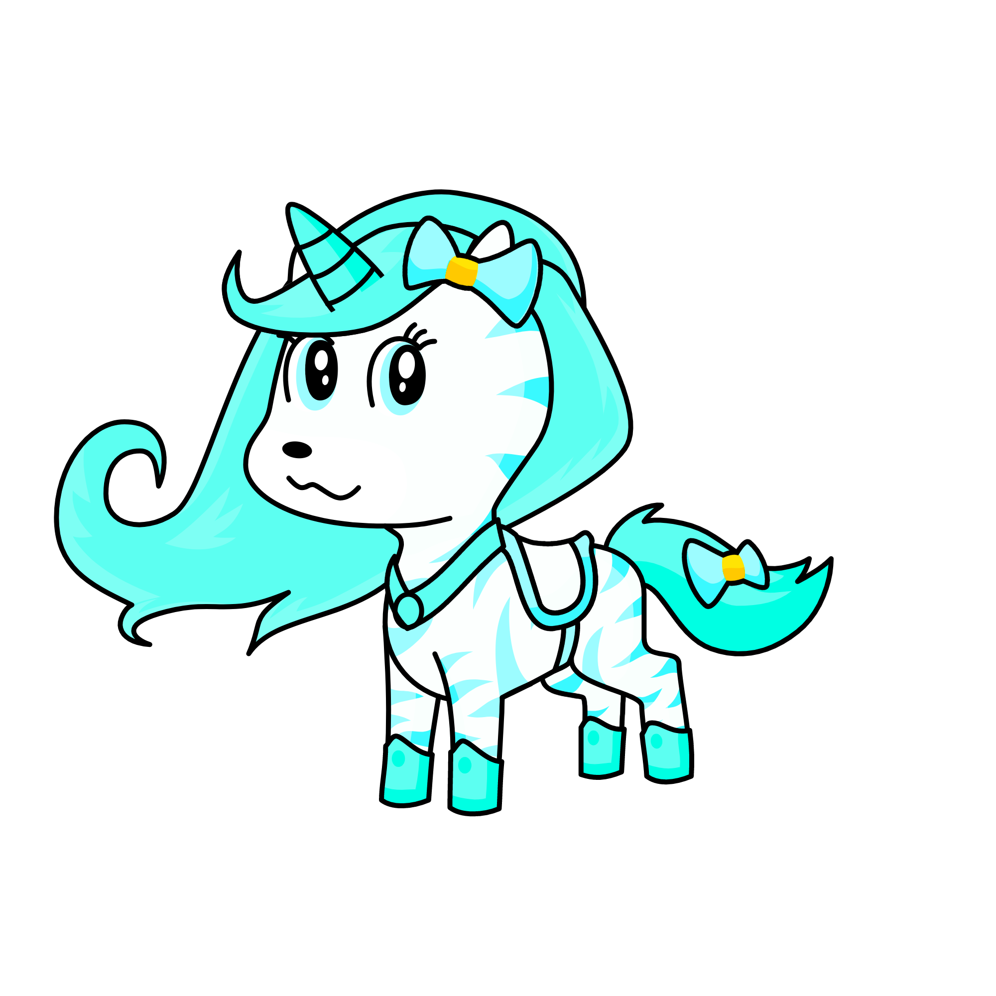 blue queen, the unicorn