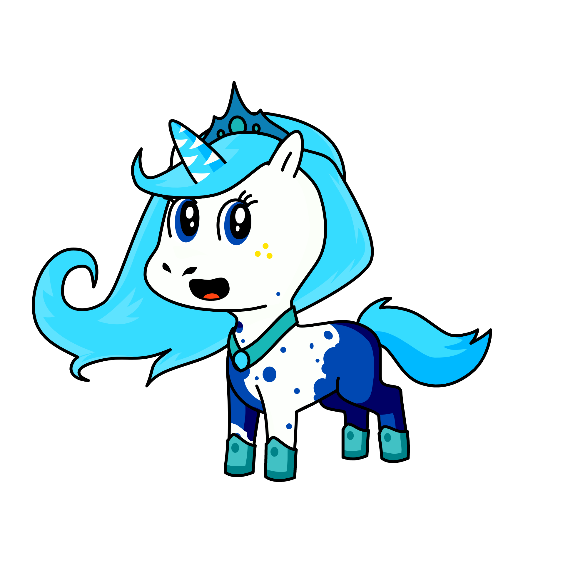 Snowy Dawn, the unicorn