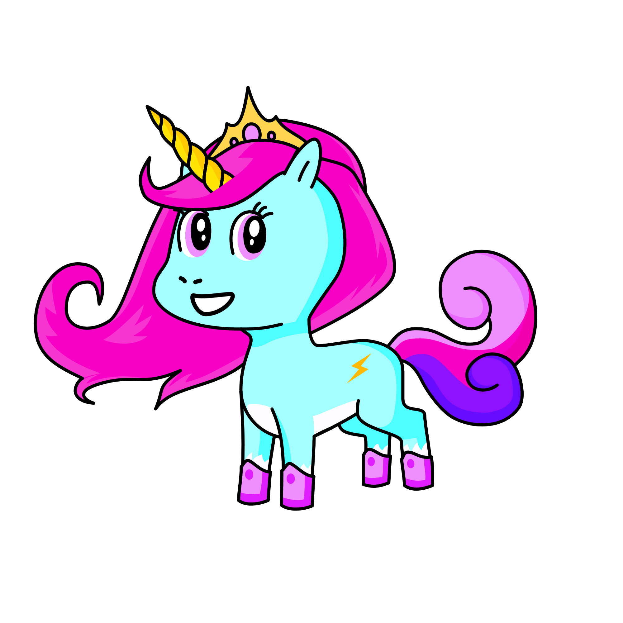 Blueberry, the unicorn