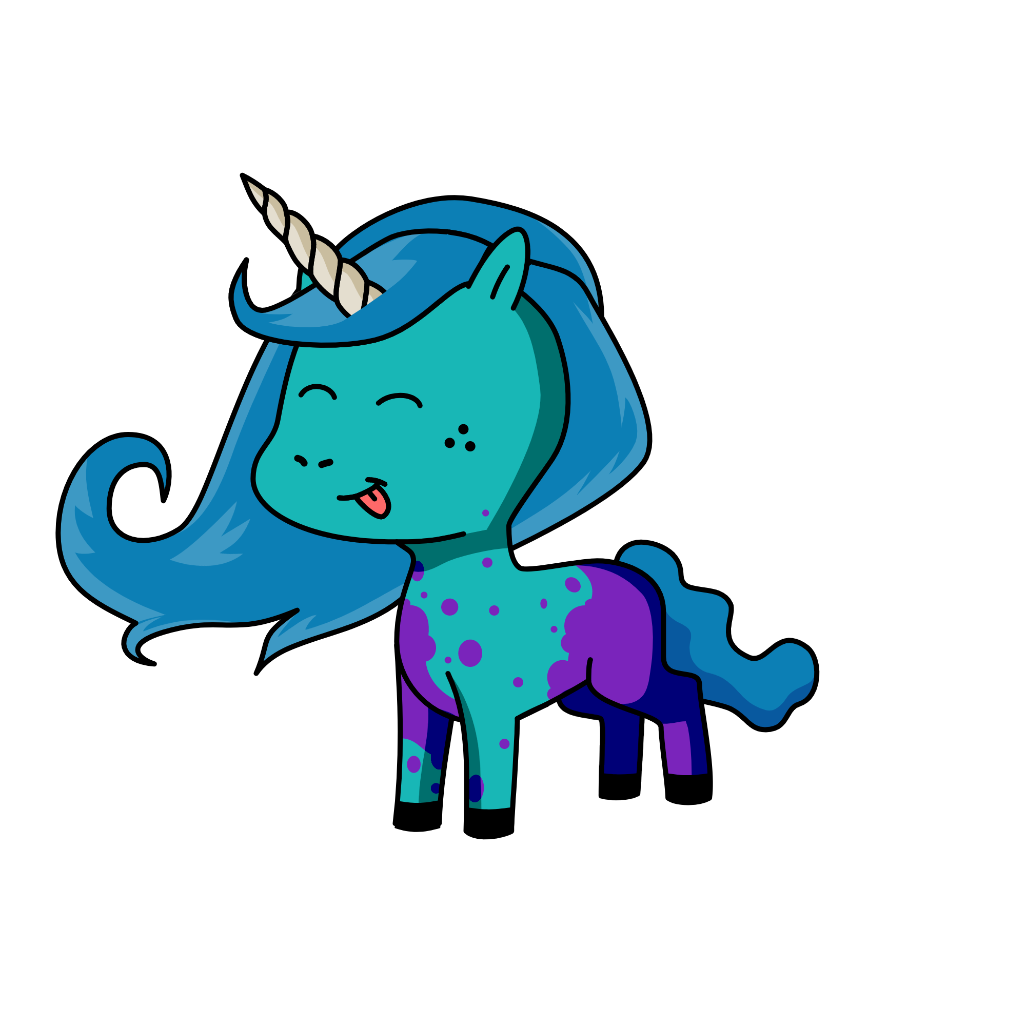 Blueberry, the unicorn