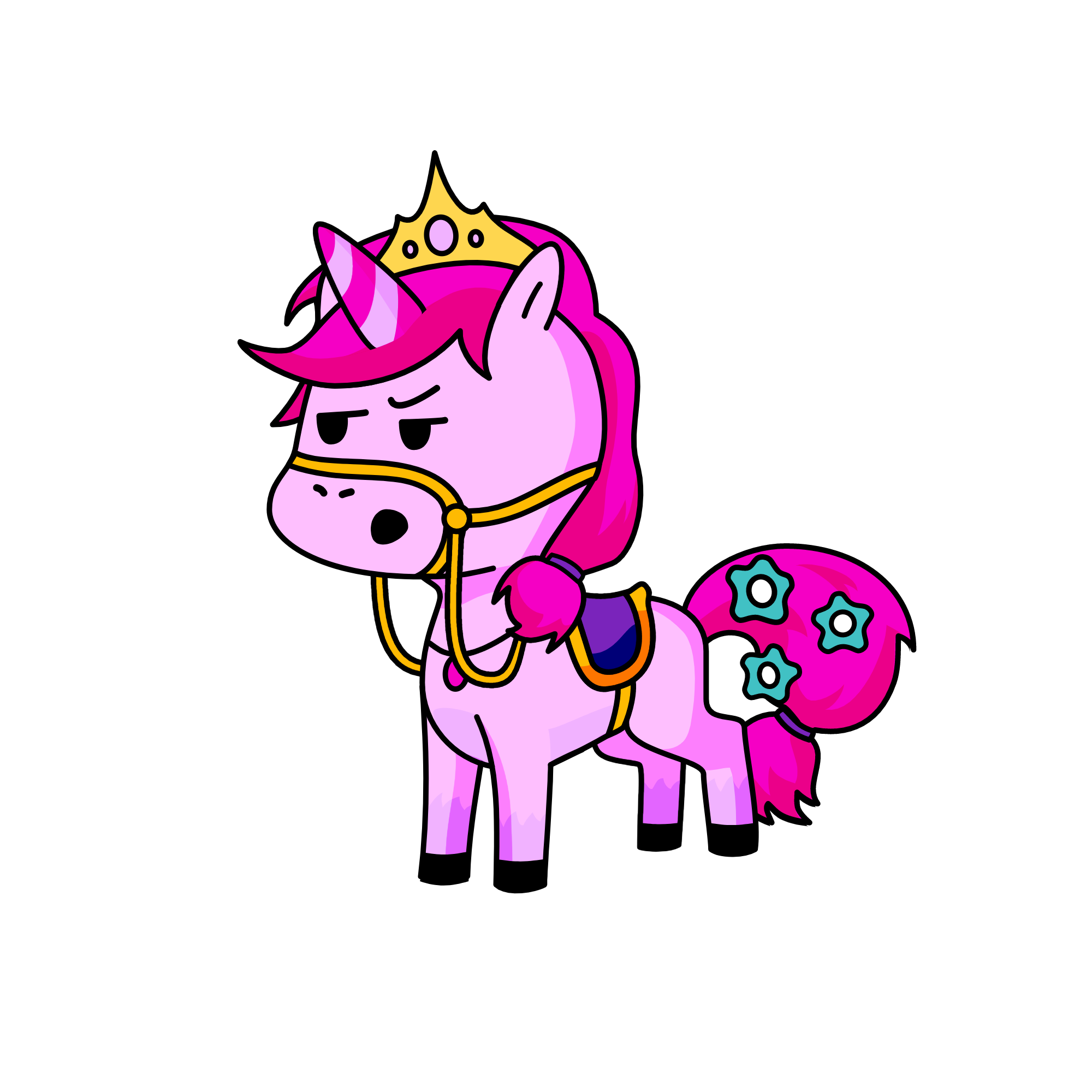Princess the spoiled unicorn - one who acts very bratty but still gets everything she wants., the unicorn