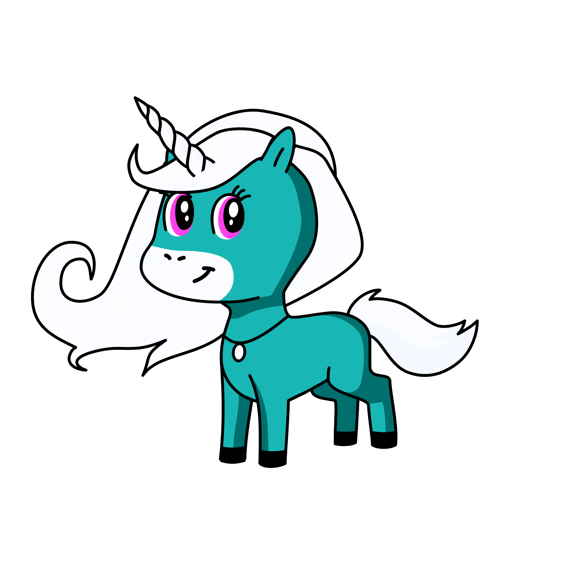 blue cotton candy, the unicorn
