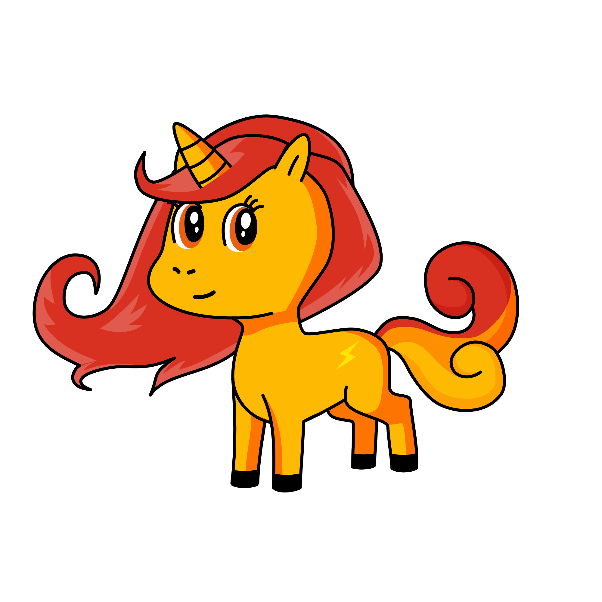 Sunset Shimmer (I made another one because I forgot to put her eyes), the unicorn