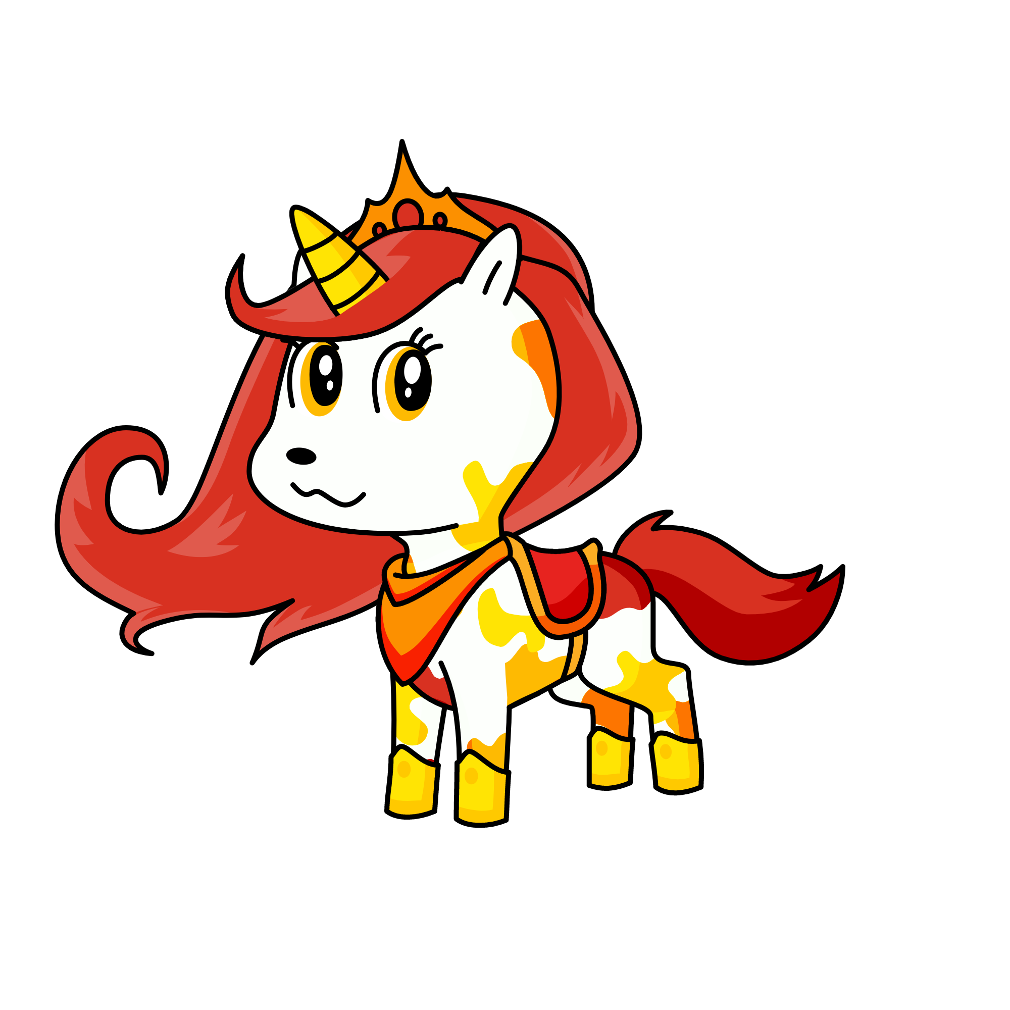 fire queen, the unicorn
