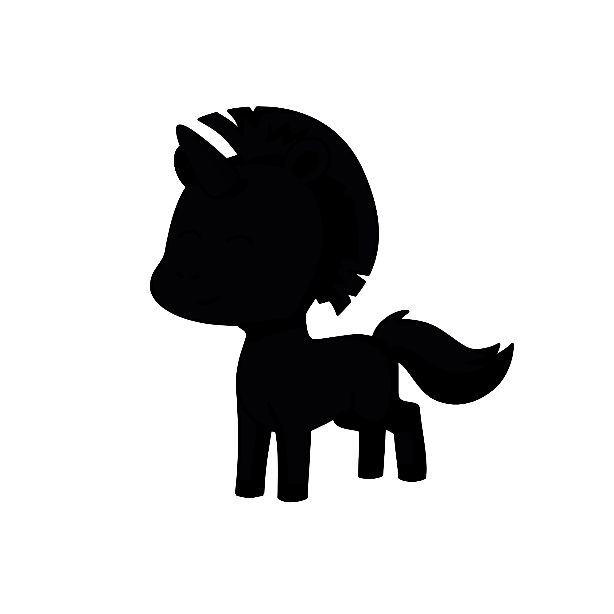 Blacky Jr., the unicorn