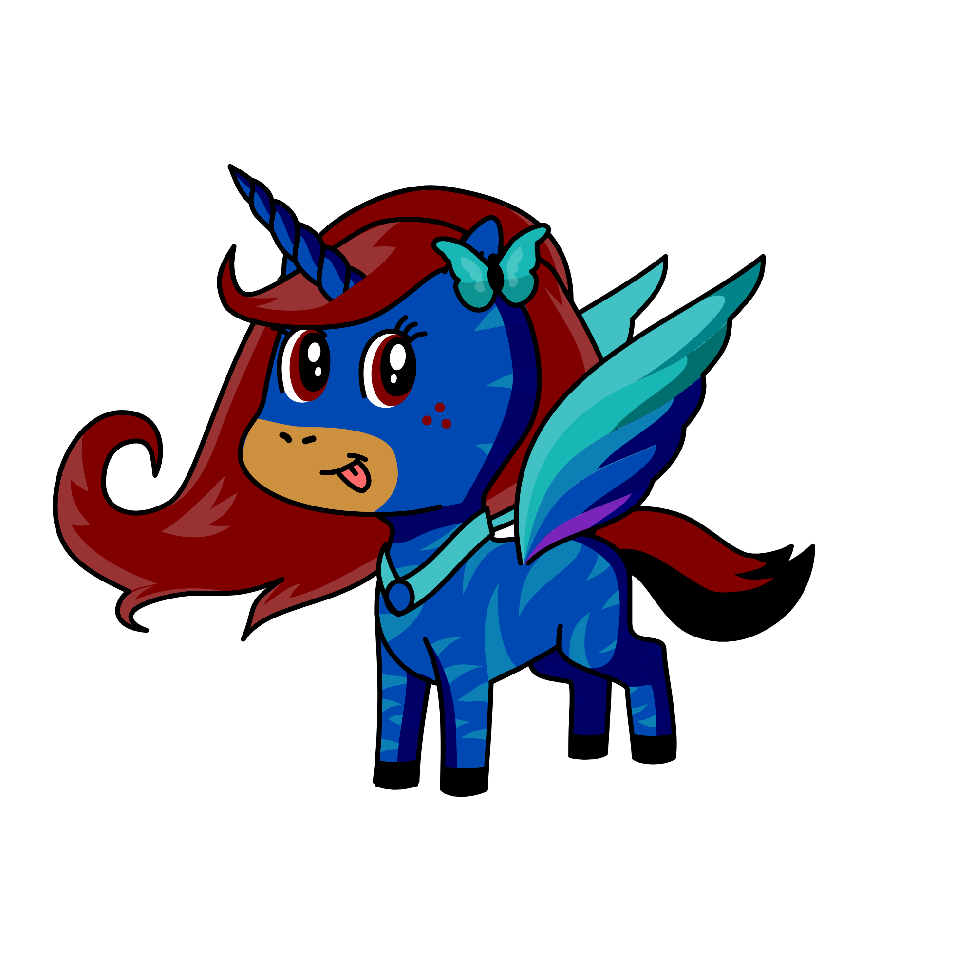 Bluey, the unicorn