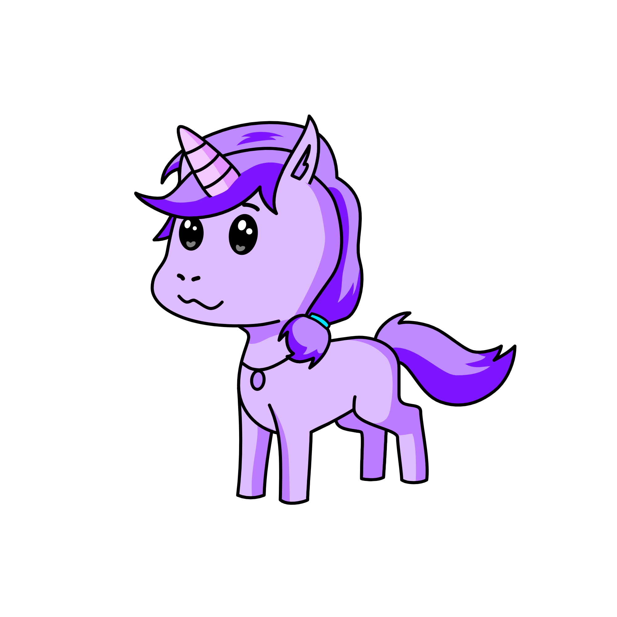 Little purple learner , the unicorn