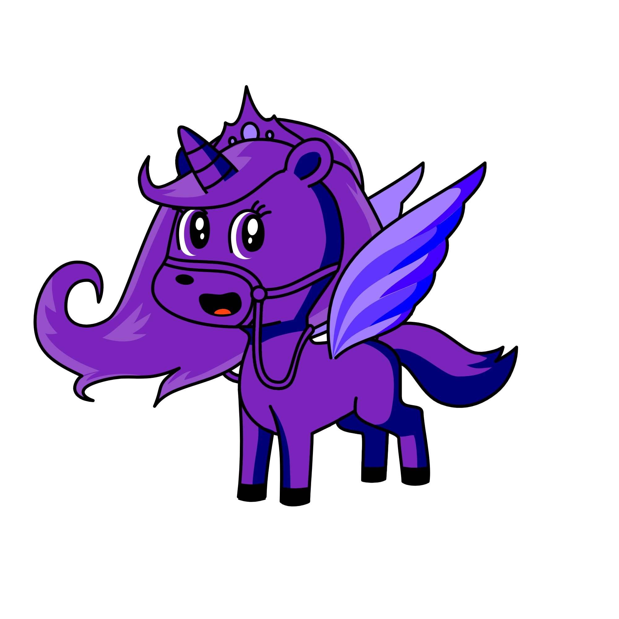 purple dude, the unicorn