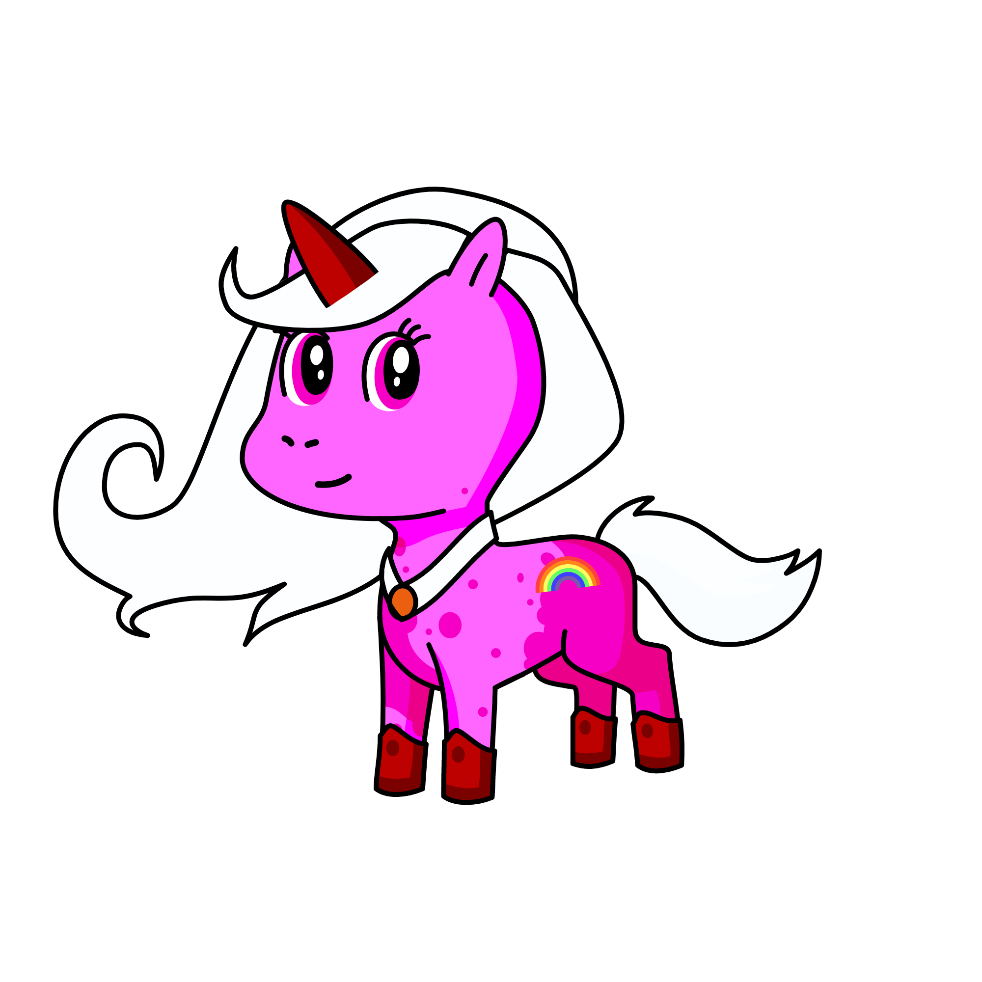 Cake with a cherry on top, the unicorn
