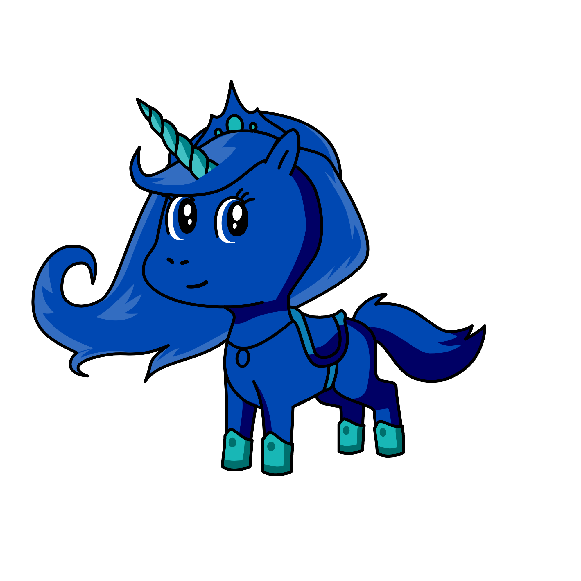 Blue raspberry, the unicorn