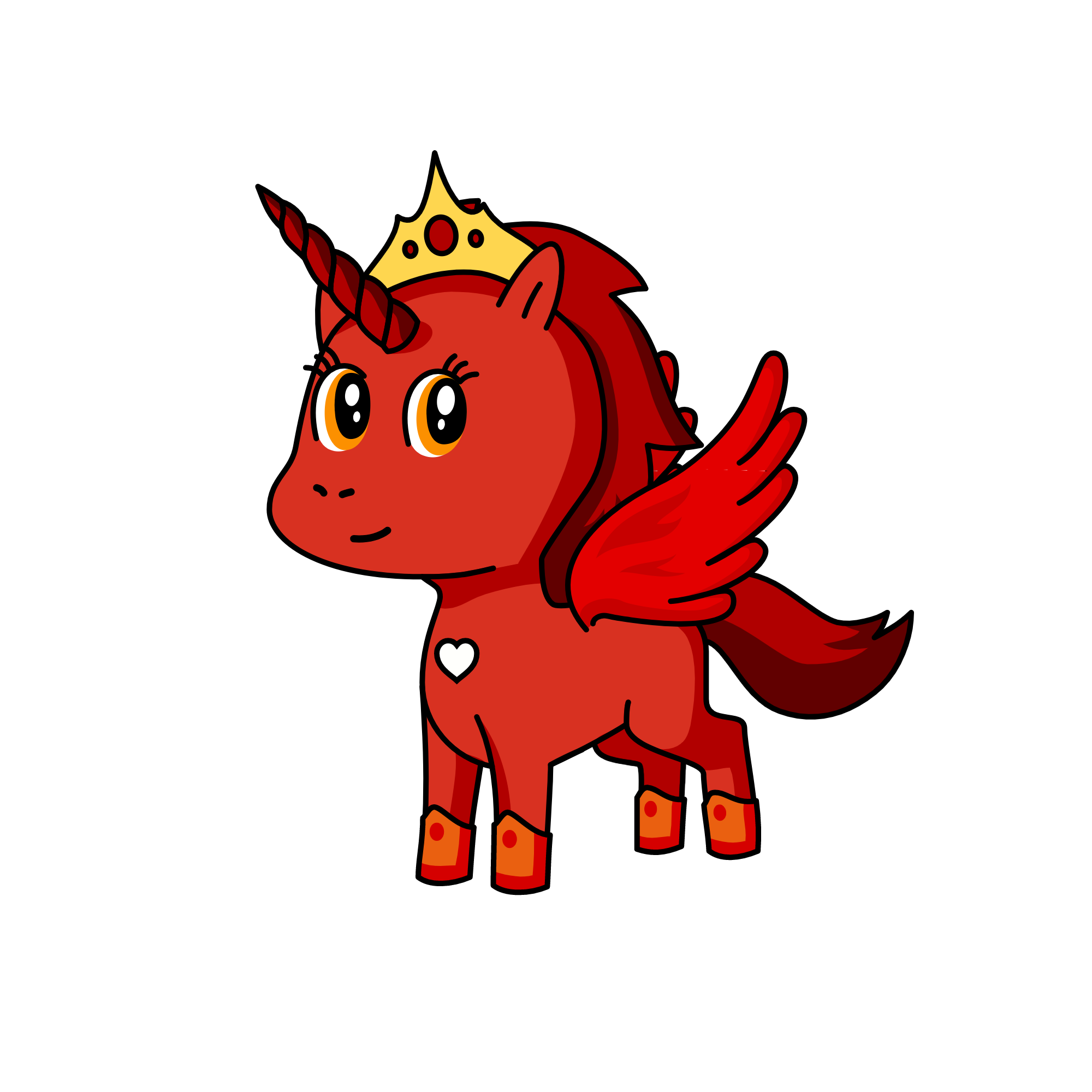 Princess Red, the unicorn