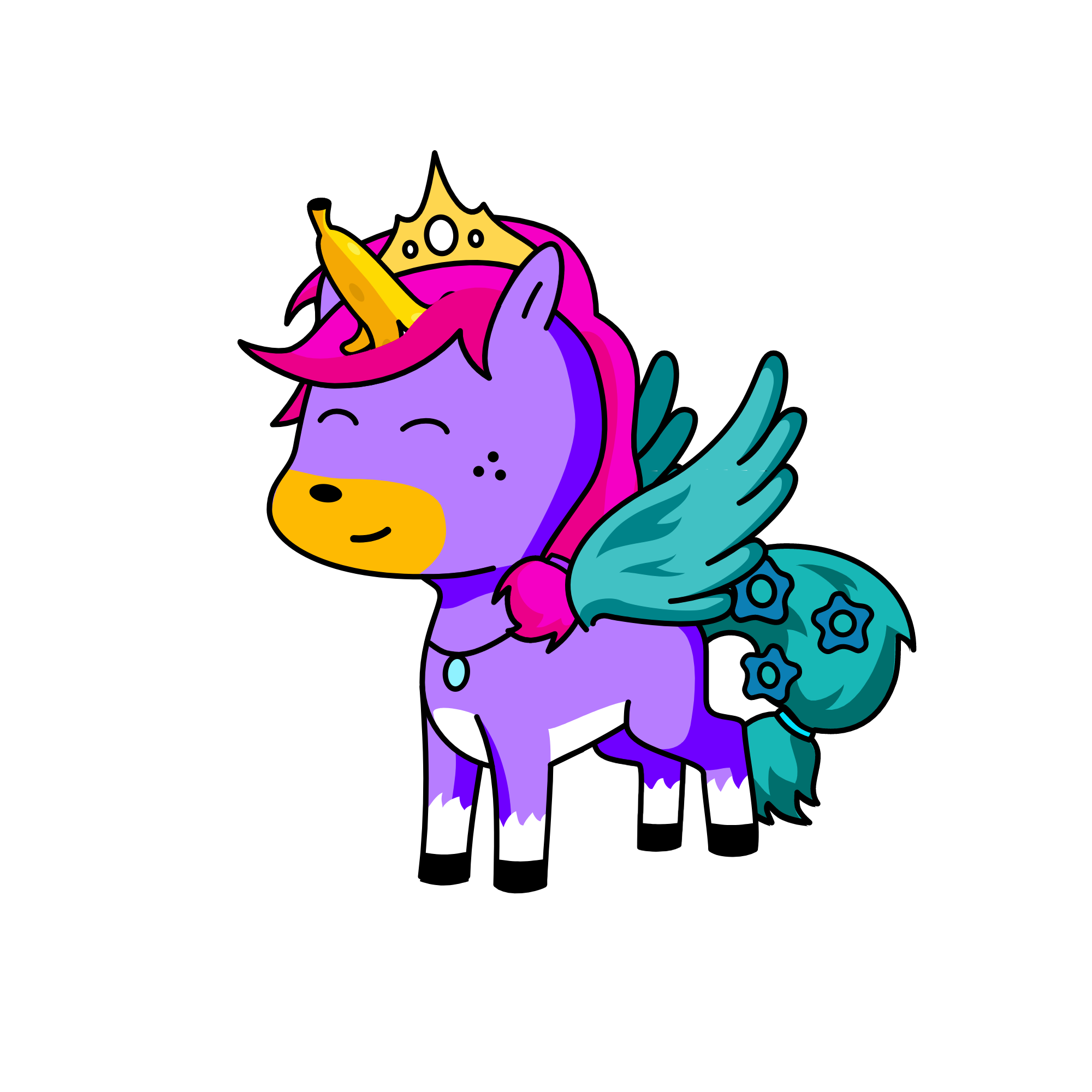 Princess Purple, the unicorn