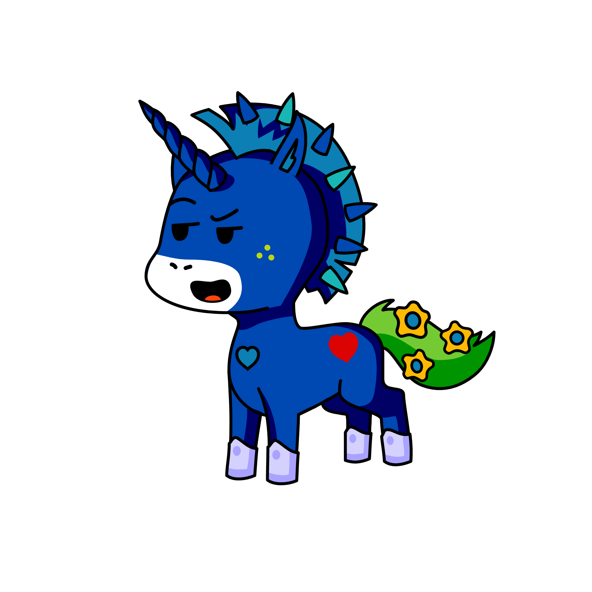 bluey, the unicorn